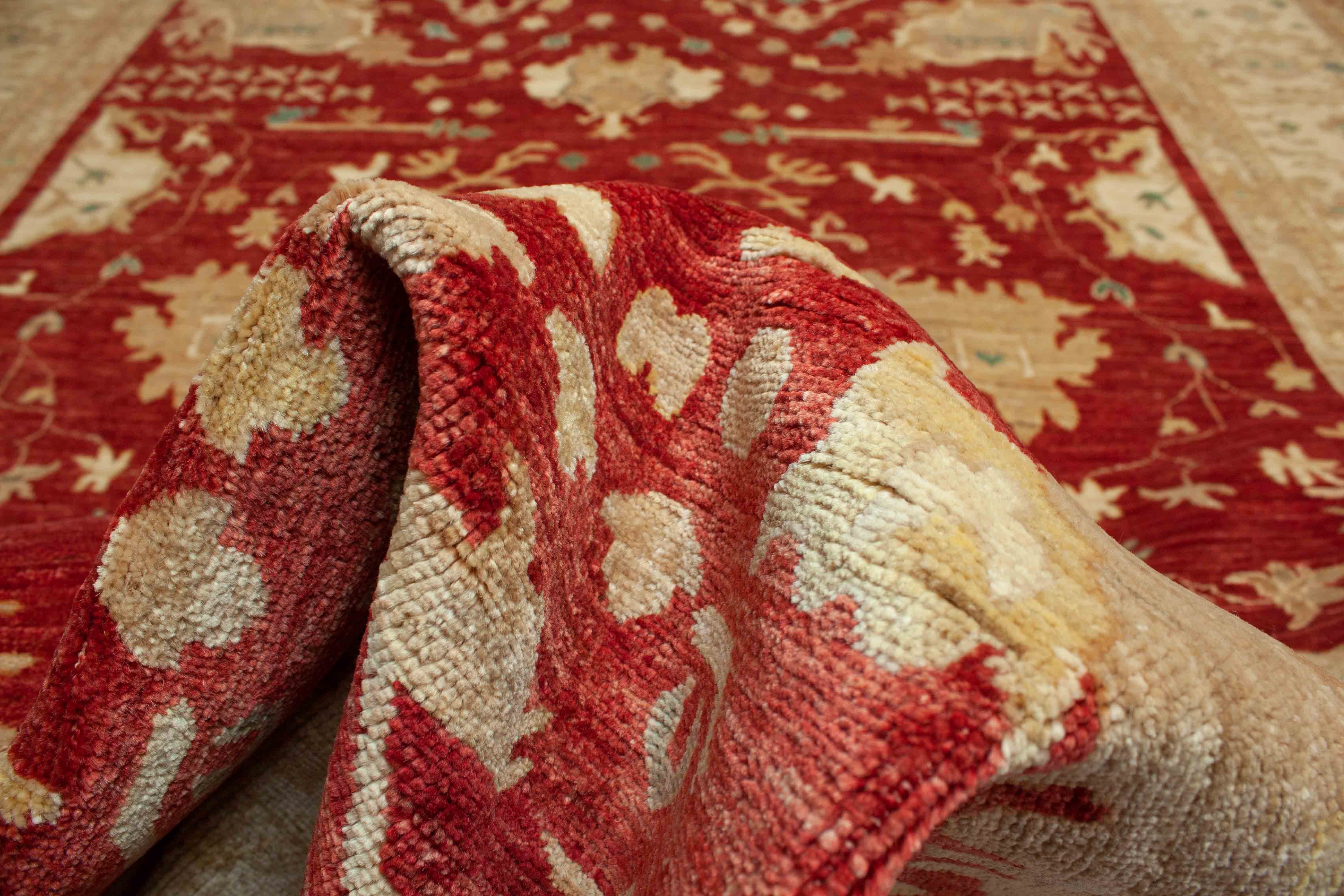 Eine Fotoaufnahme eines Farahan Teppichs.