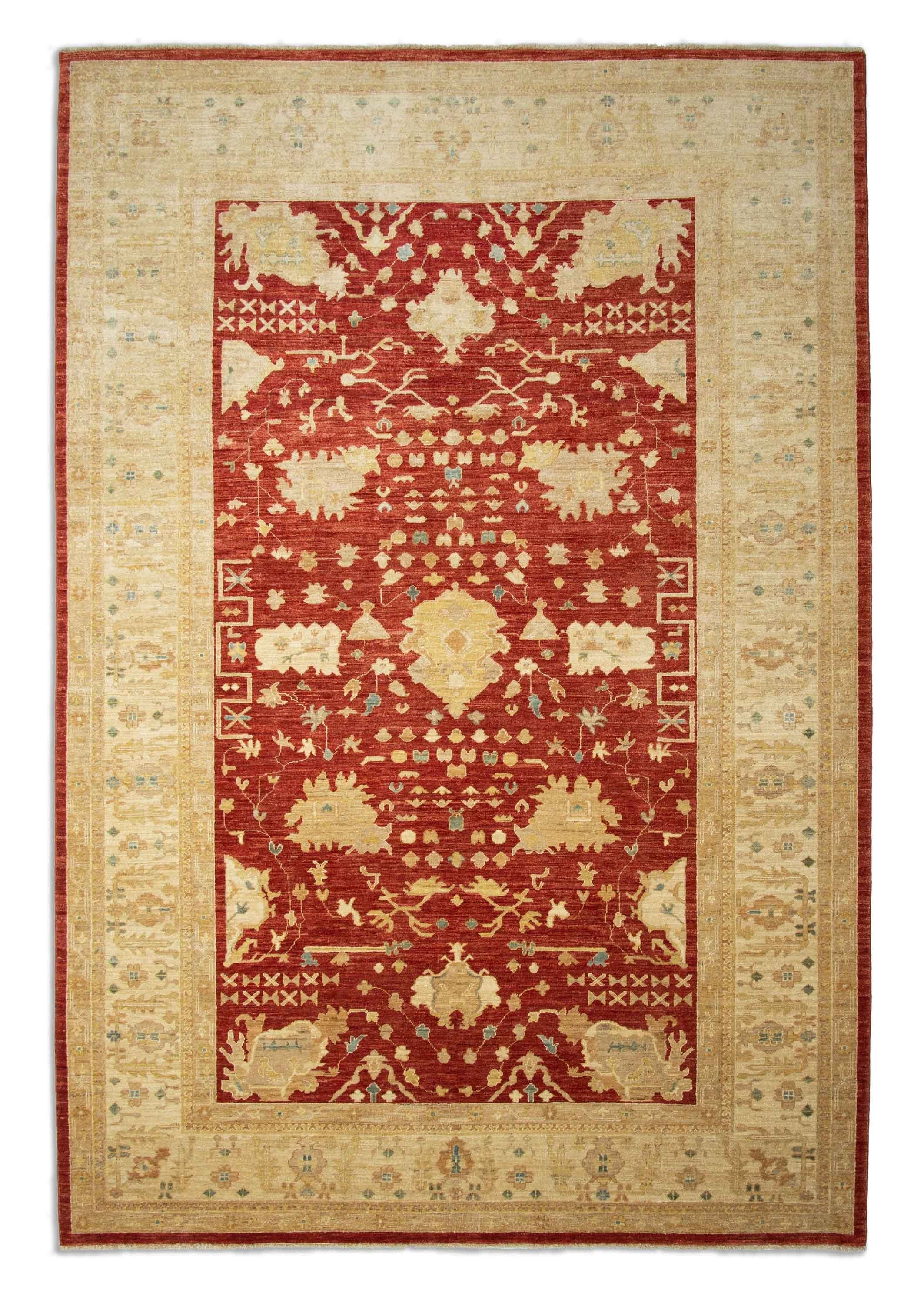 Eine Fotoaufnahme eines Farahan Teppichs.