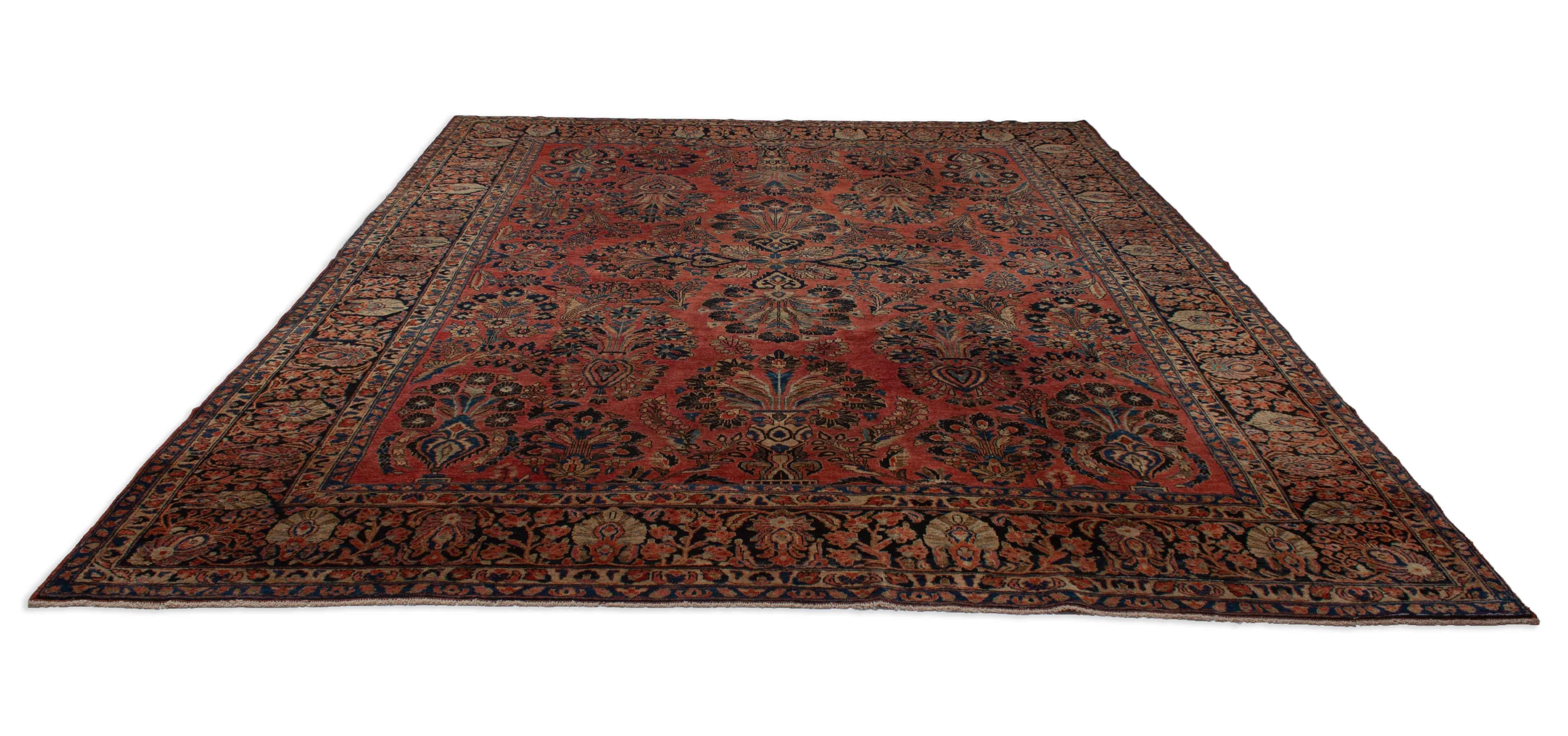 Eine Fotoaufnahme eines Re-Import Sarough Teppichs.