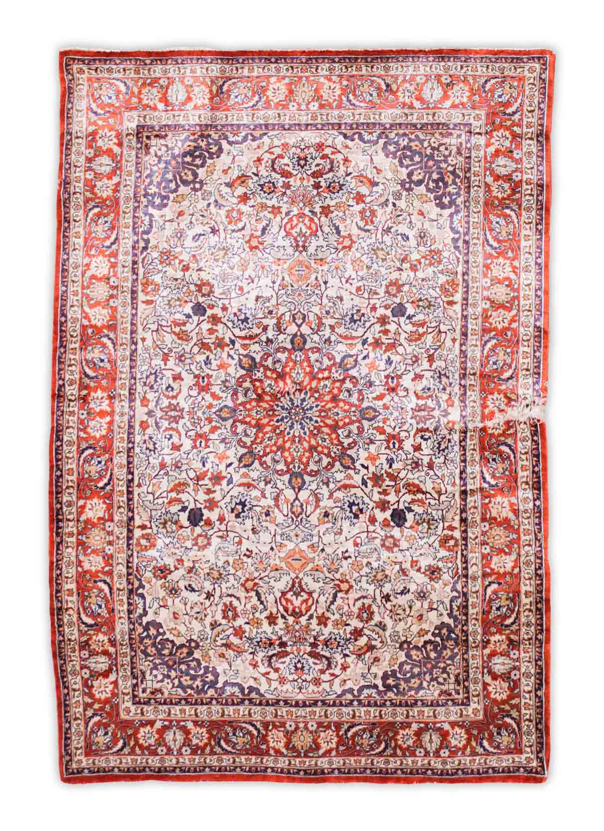 China Teppich aus reiner Seide | 94 cm x 62 cm | Nr. 17494