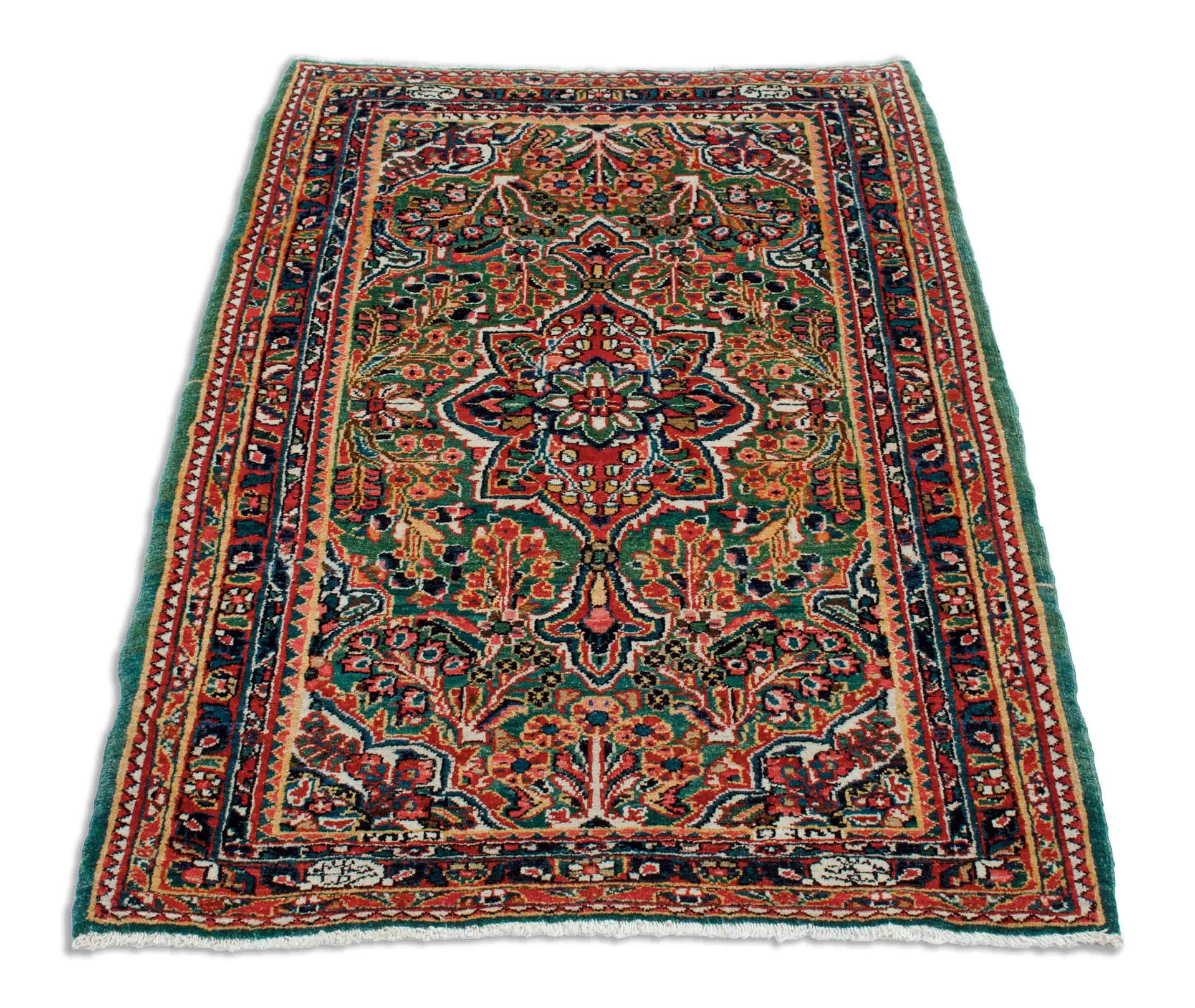 Eine Fotoaufnahme eines Sarough Teppichs.