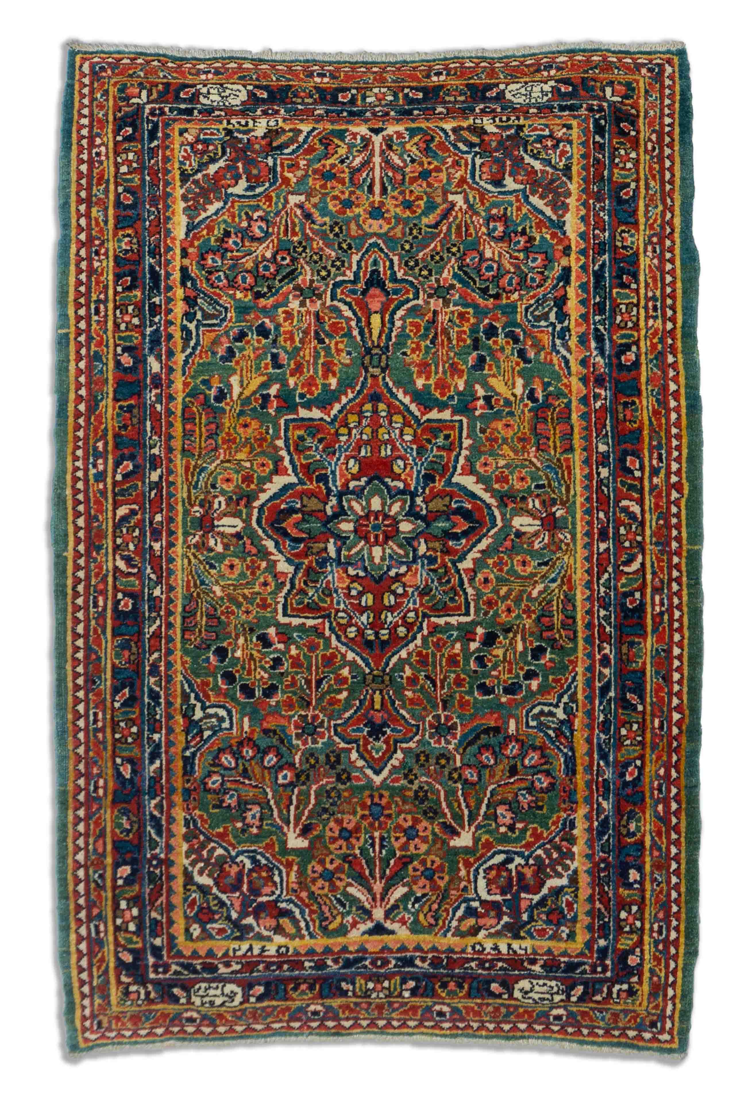 Eine Fotoaufnahme eines Sarough Teppichs.