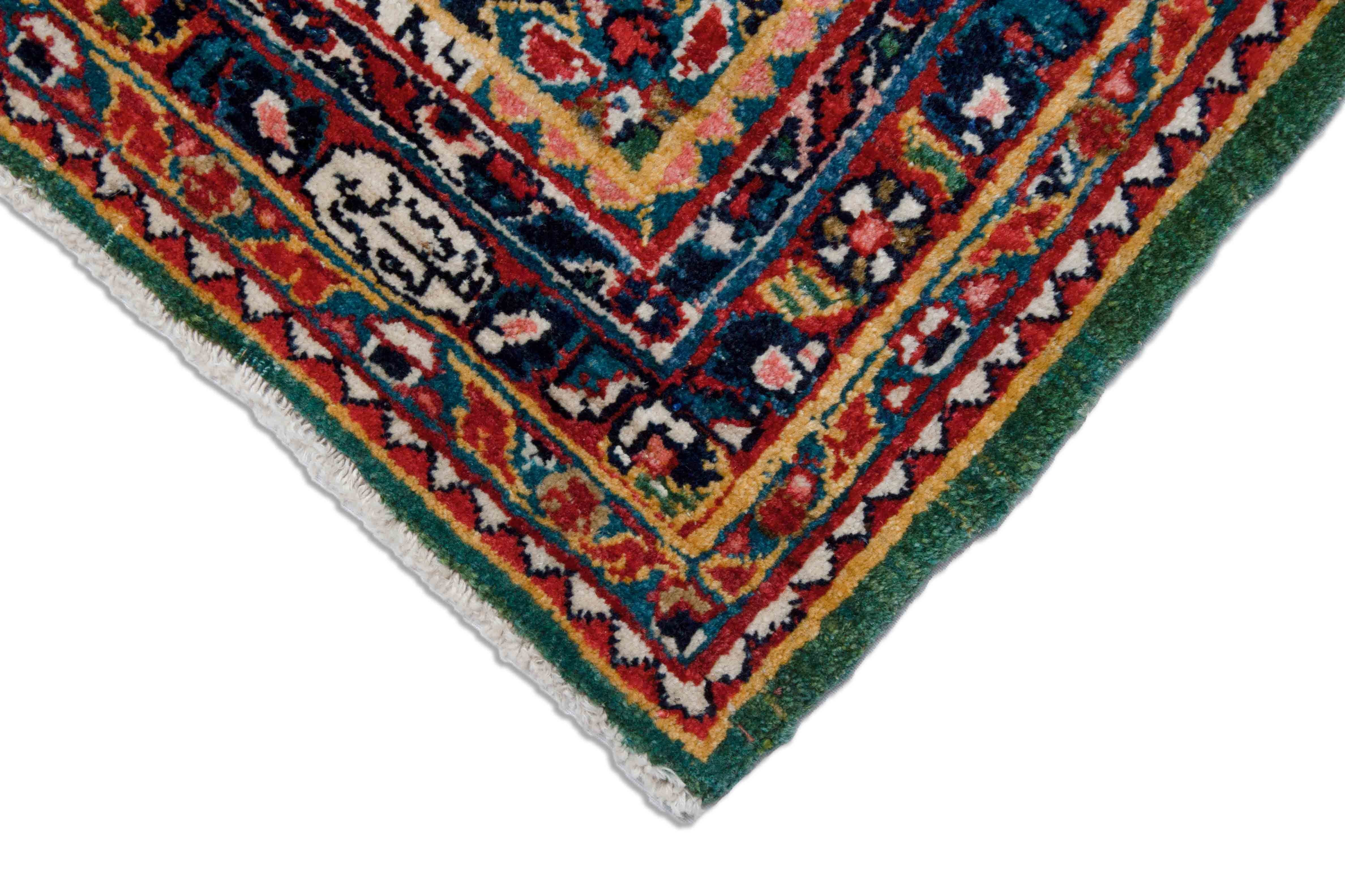 Eine Fotoaufnahme eines Sarough Teppichs.