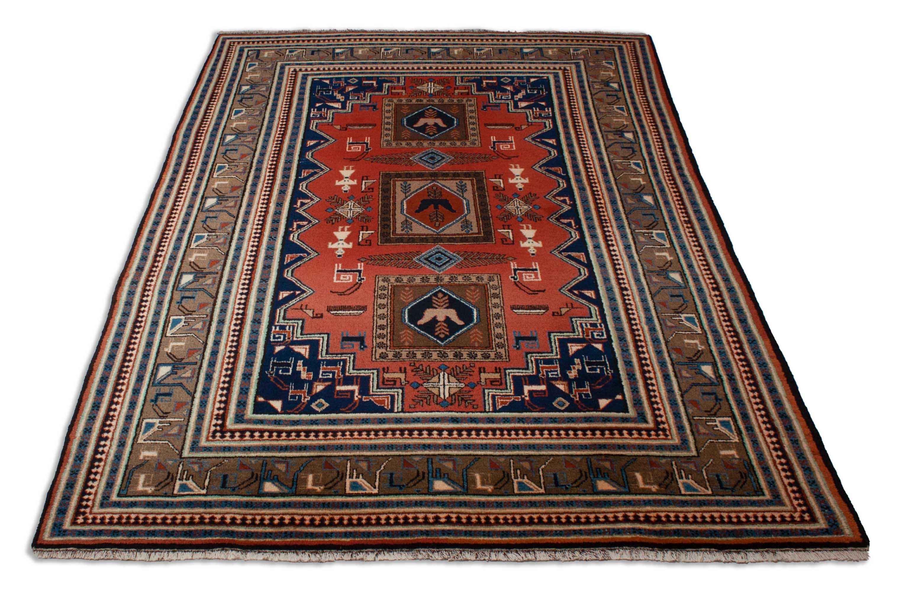 Eine Fotoaufnahme eines Gabbeh Teppichs.