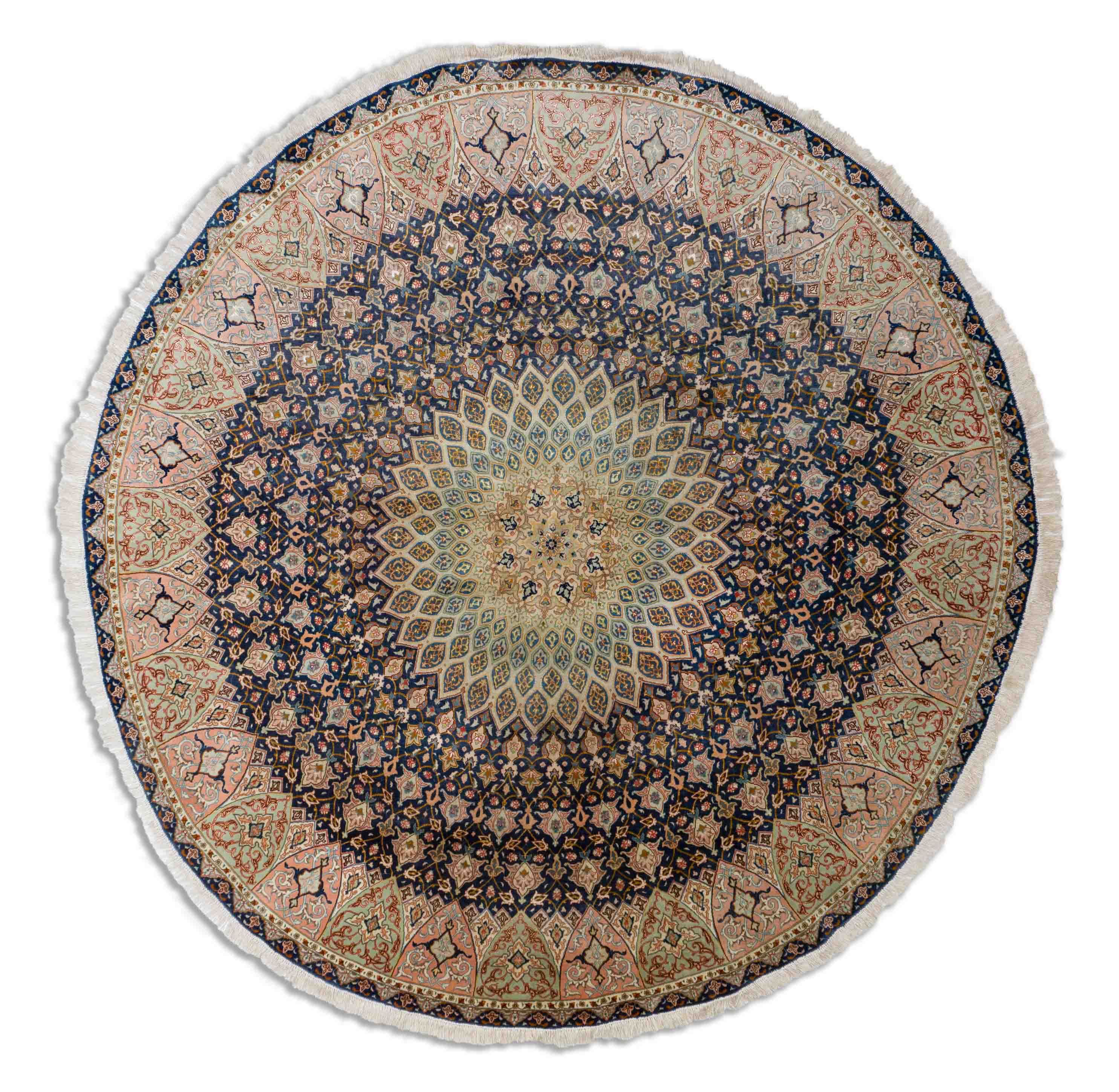 Eine Fotoaufnahme eines Täbriz Teppichs.