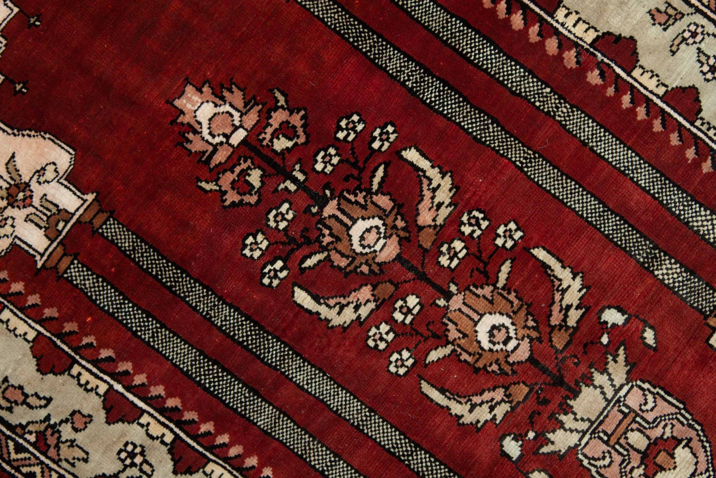 Bild vom Hereke aus reiner Seide mit Goldfäden Teppich - 2