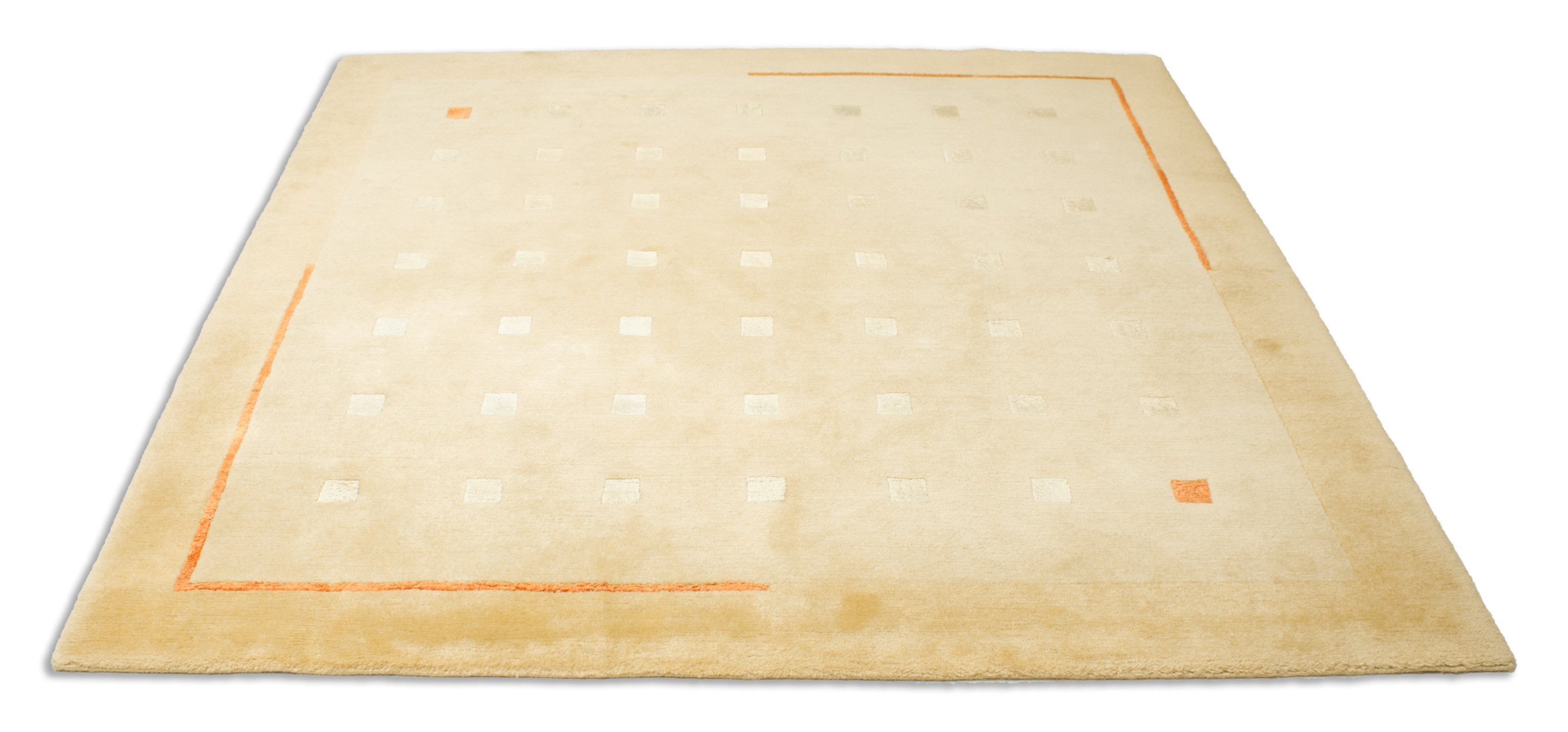 Eine Fotoaufnahme eines Nepal Teppich Teppichs.