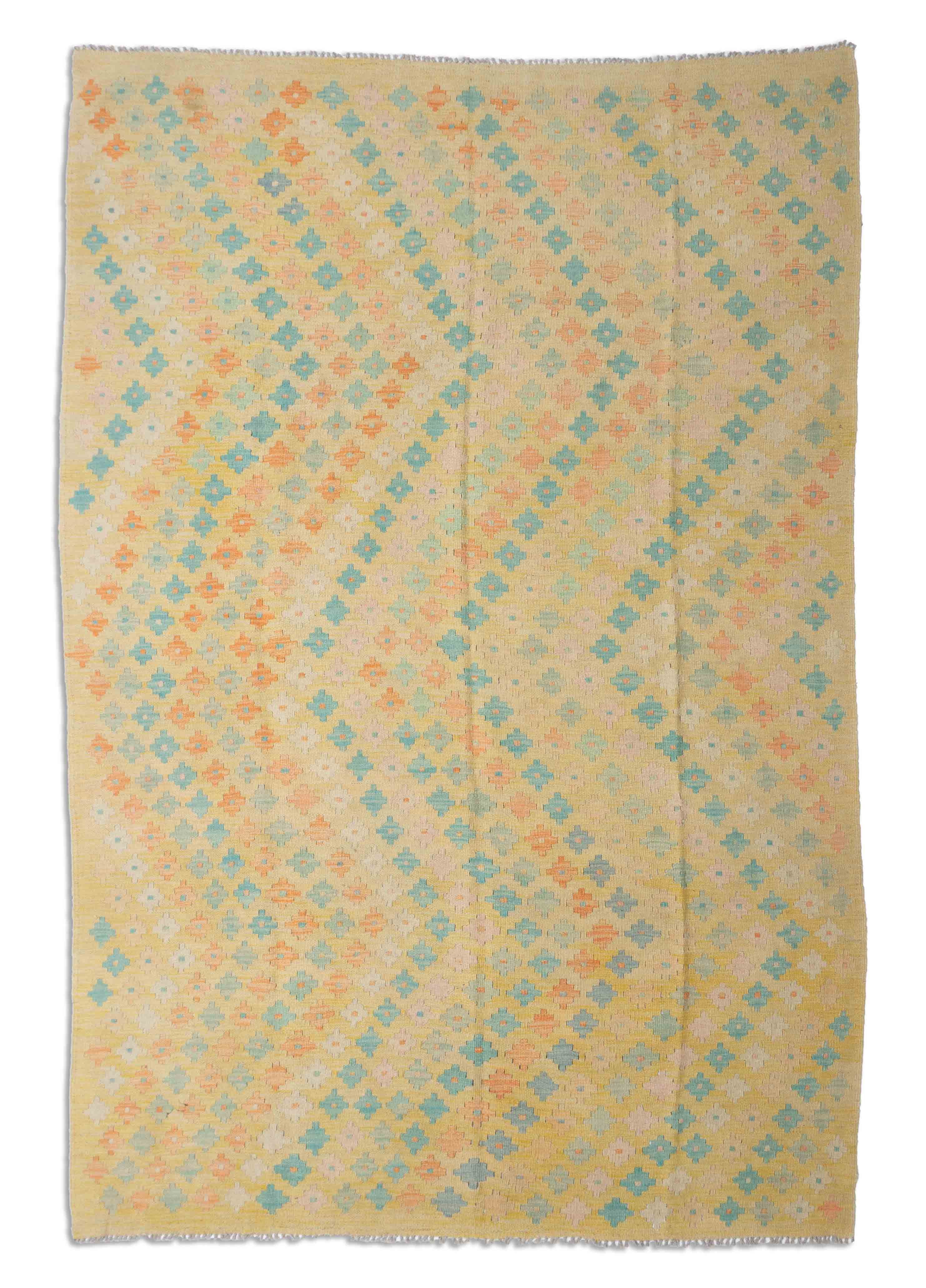 Eine Fotoaufnahme eines Kelim Teppichs.