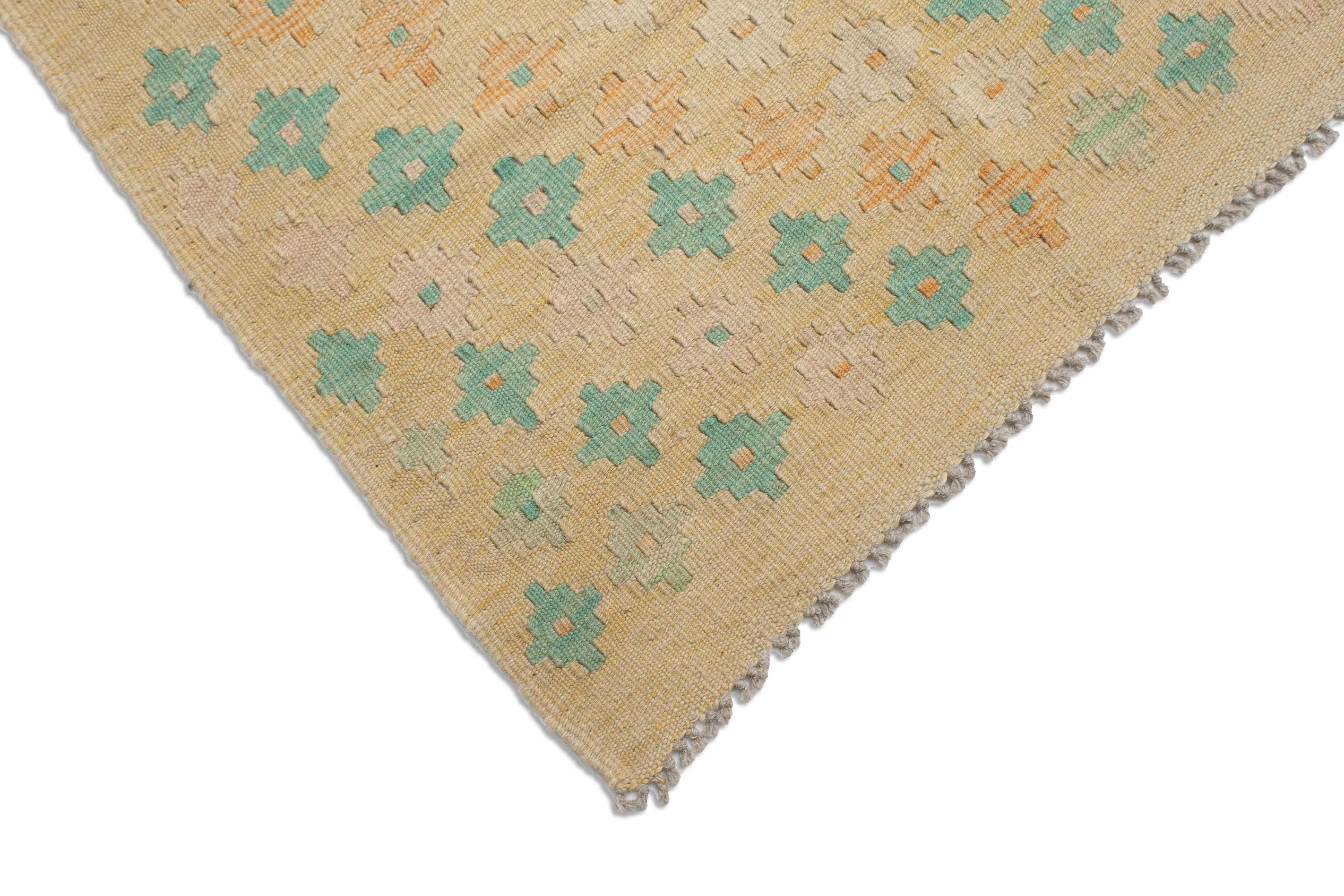 Eine Fotoaufnahme eines Kelim Teppichs.