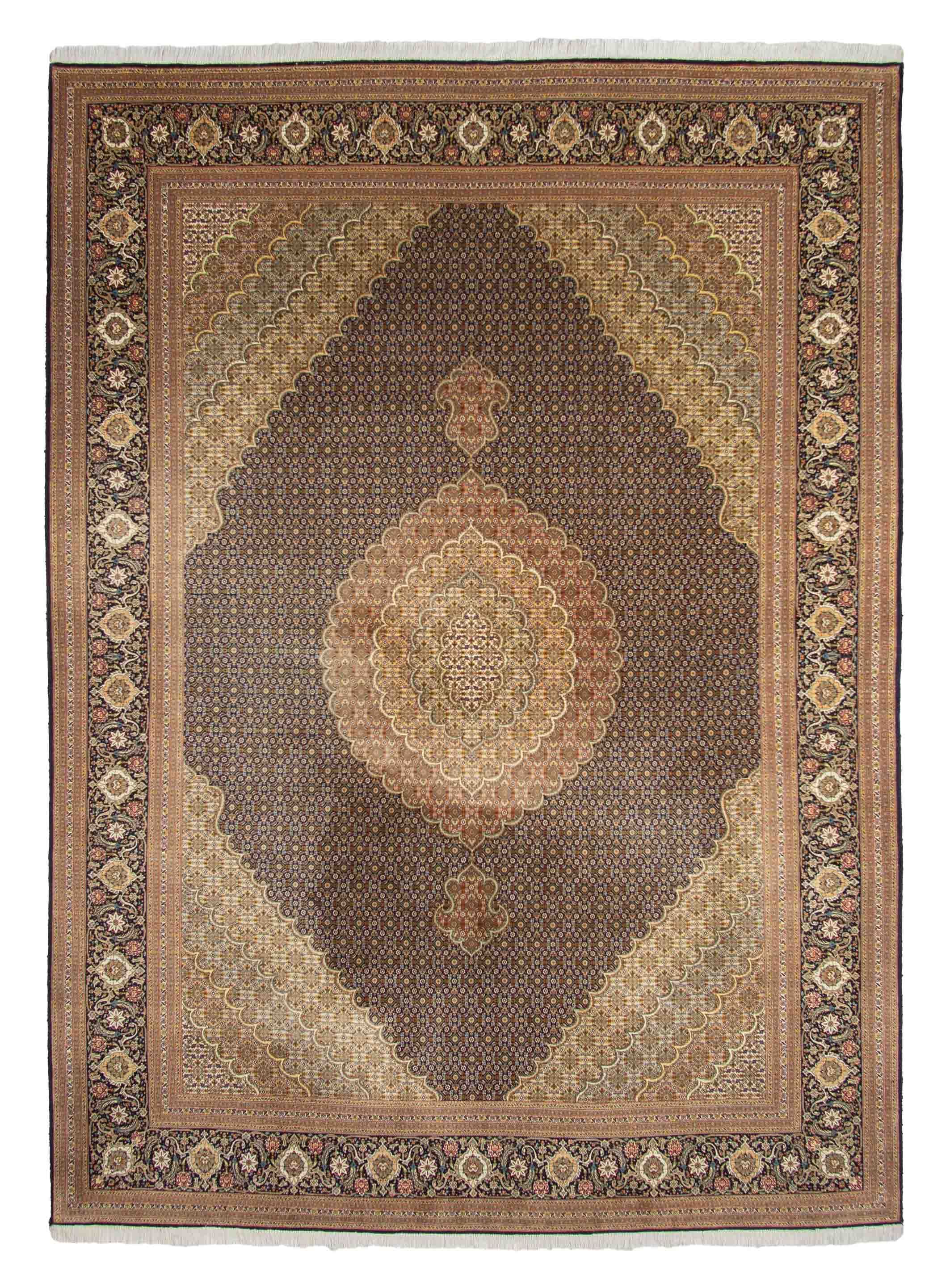 Eine Fotoaufnahme eines Täbriz Teppichs.