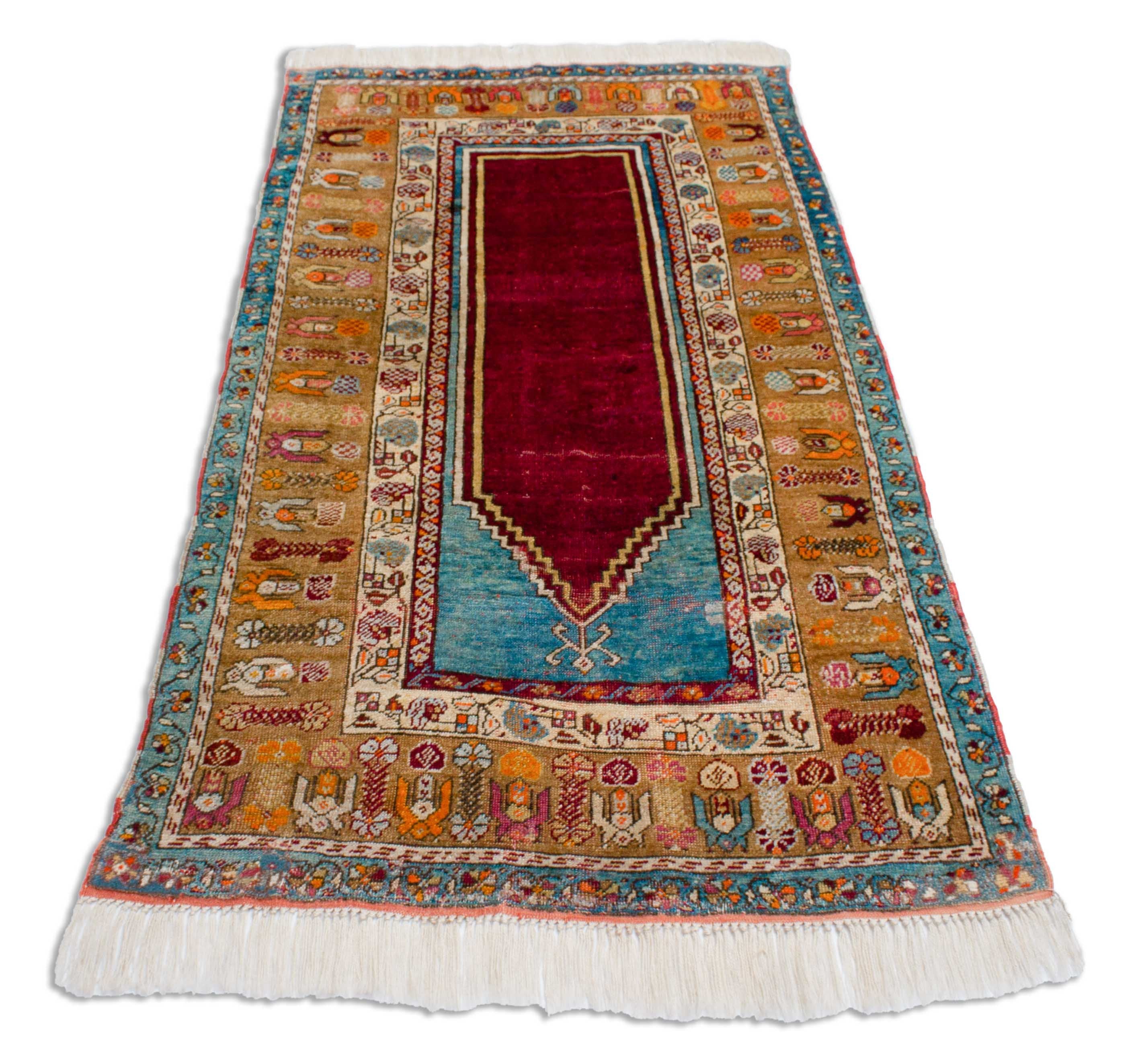 Eine Fotoaufnahme eines Türkischer Orientteppich Teppichs.