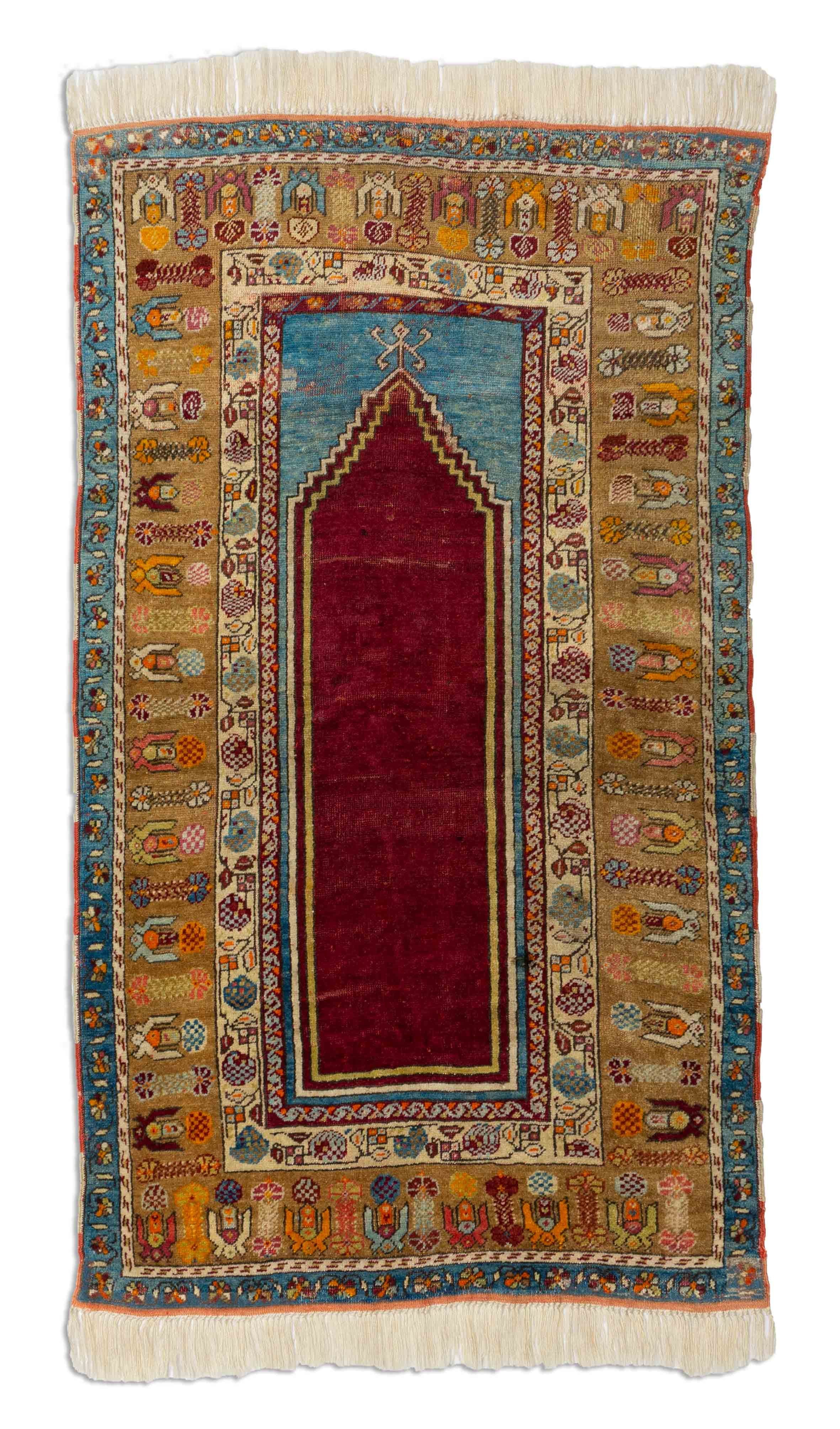 Eine Fotoaufnahme eines Türkischer Orientteppich Teppichs.