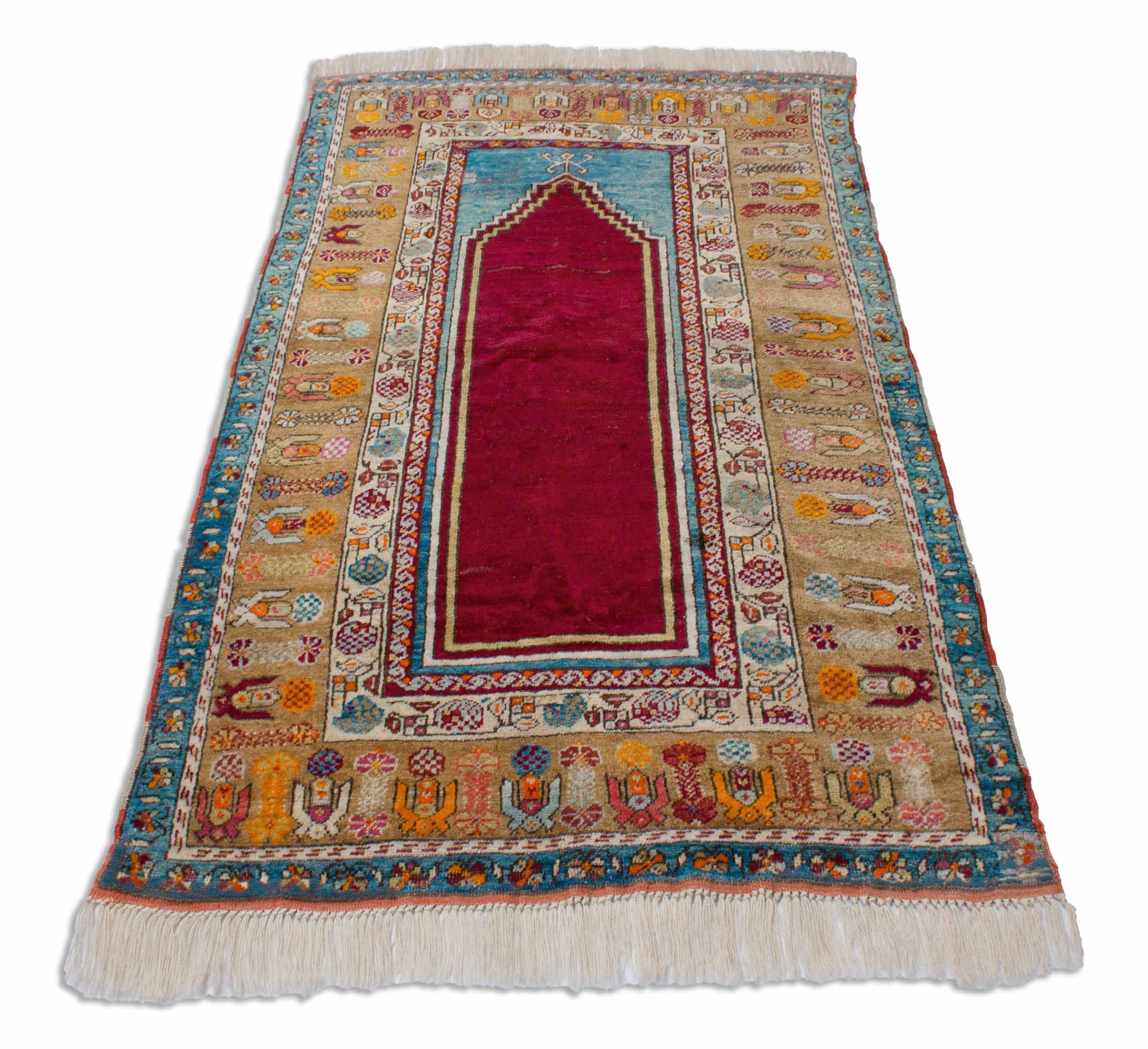 Eine Fotoaufnahme eines Türkischer Orientteppich Teppichs.