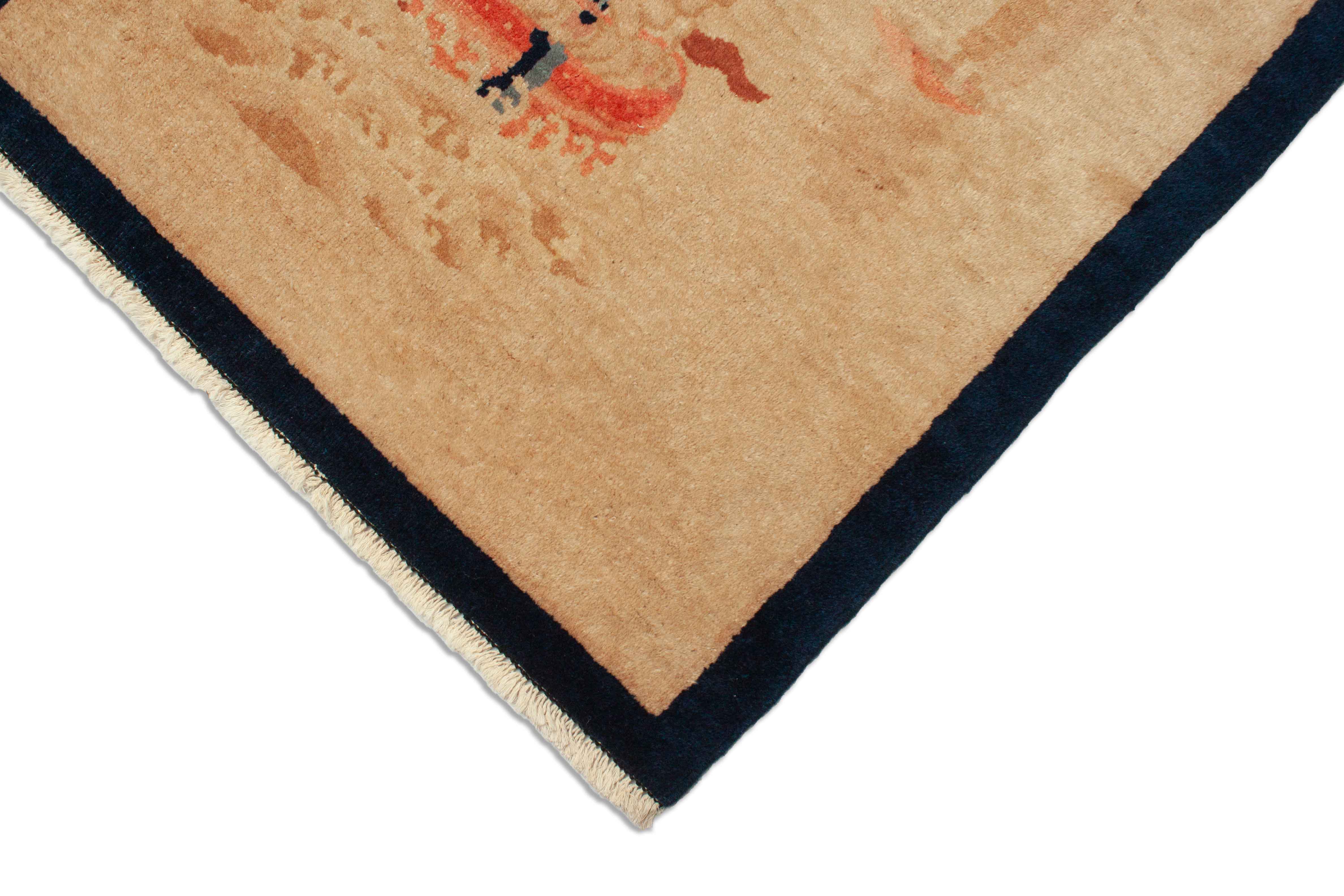 Alter US Import China Teppich | 129 cm x 78 cm | Nr. 18781