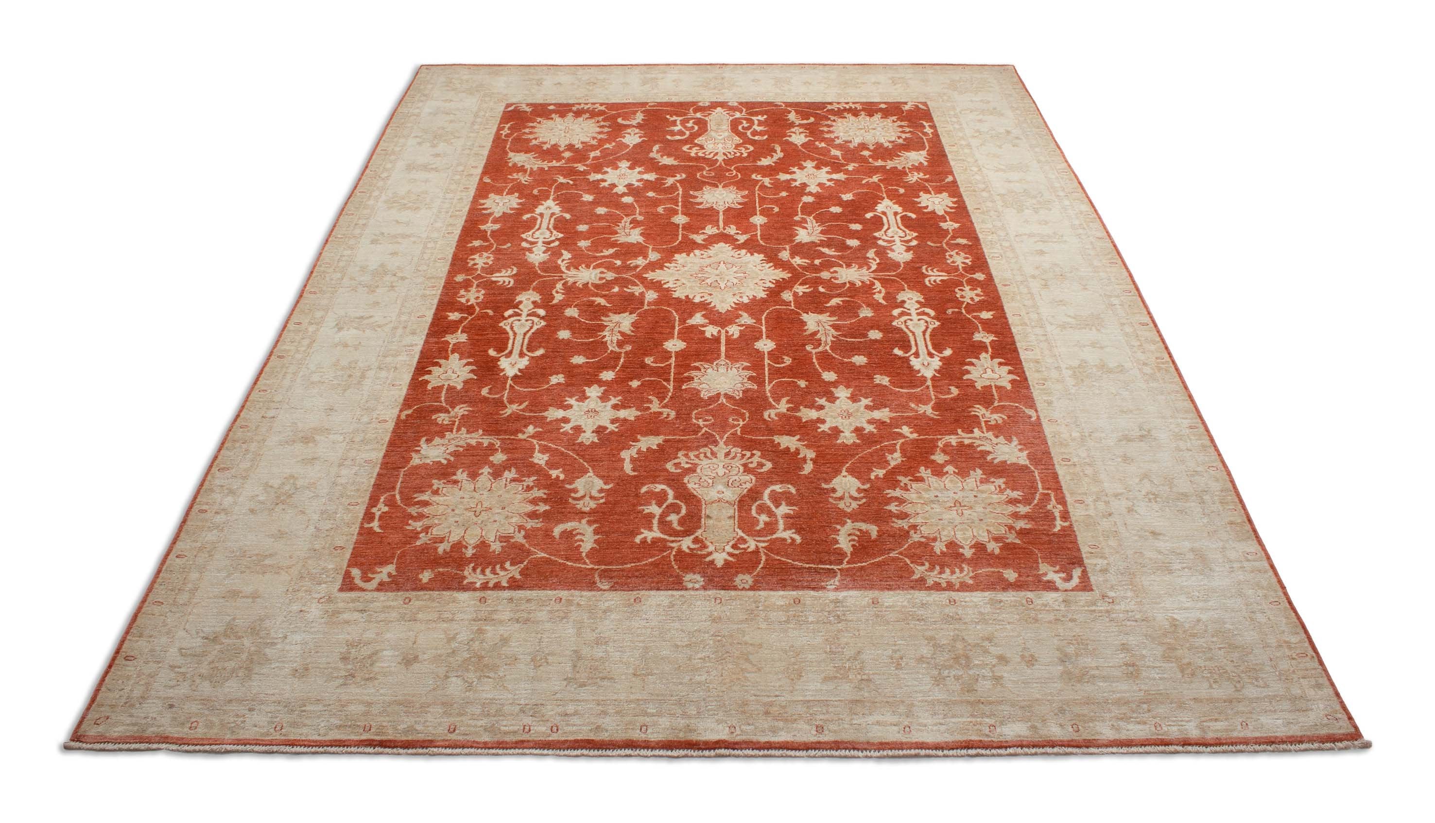 Eine Fotoaufnahme eines Farahan Teppichs.