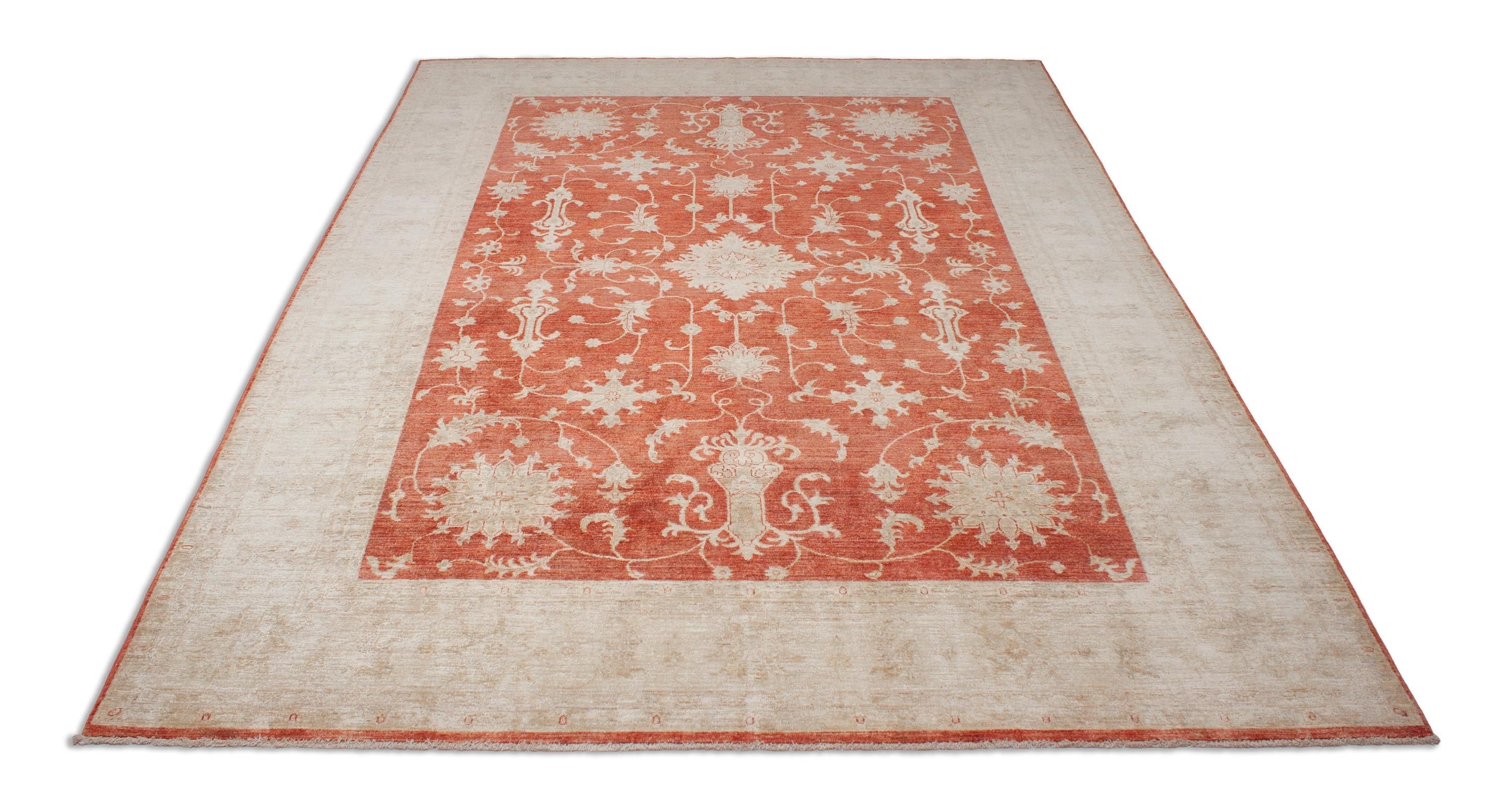 Eine Fotoaufnahme eines Farahan Teppichs.