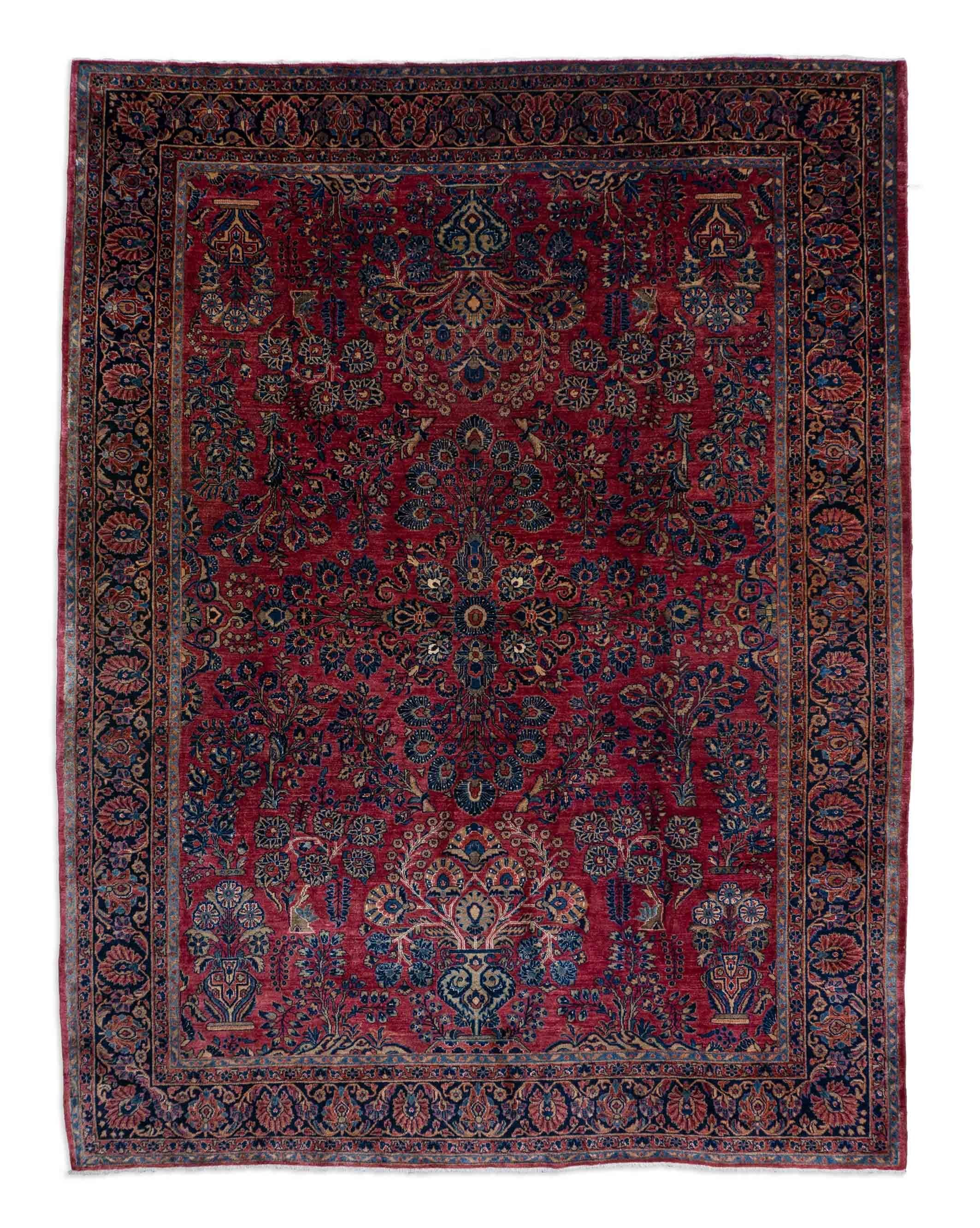 Eine Fotoaufnahme eines Re-Import Sarough Teppichs.