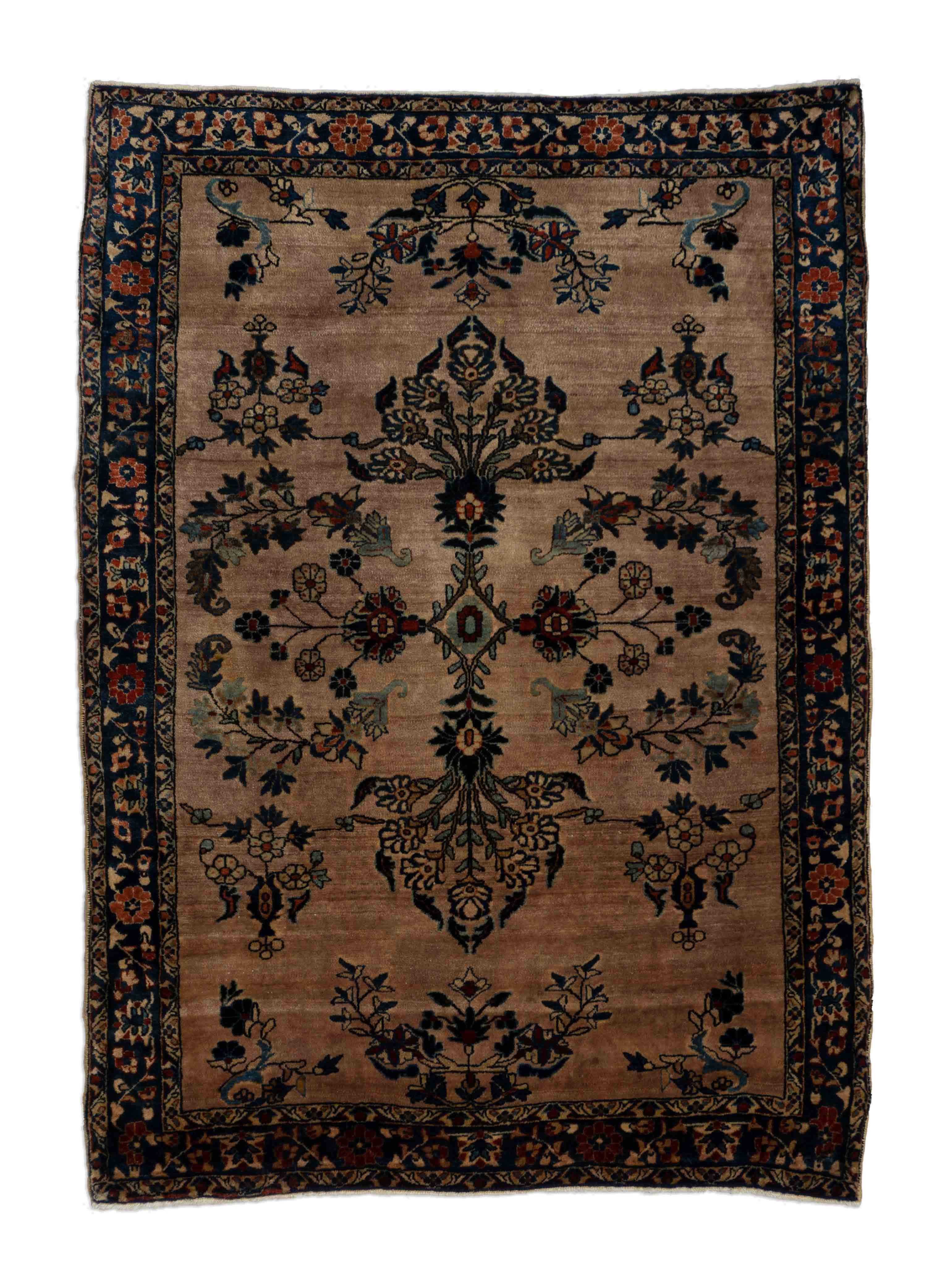 Eine Fotoaufnahme eines Sarough Teppichs.