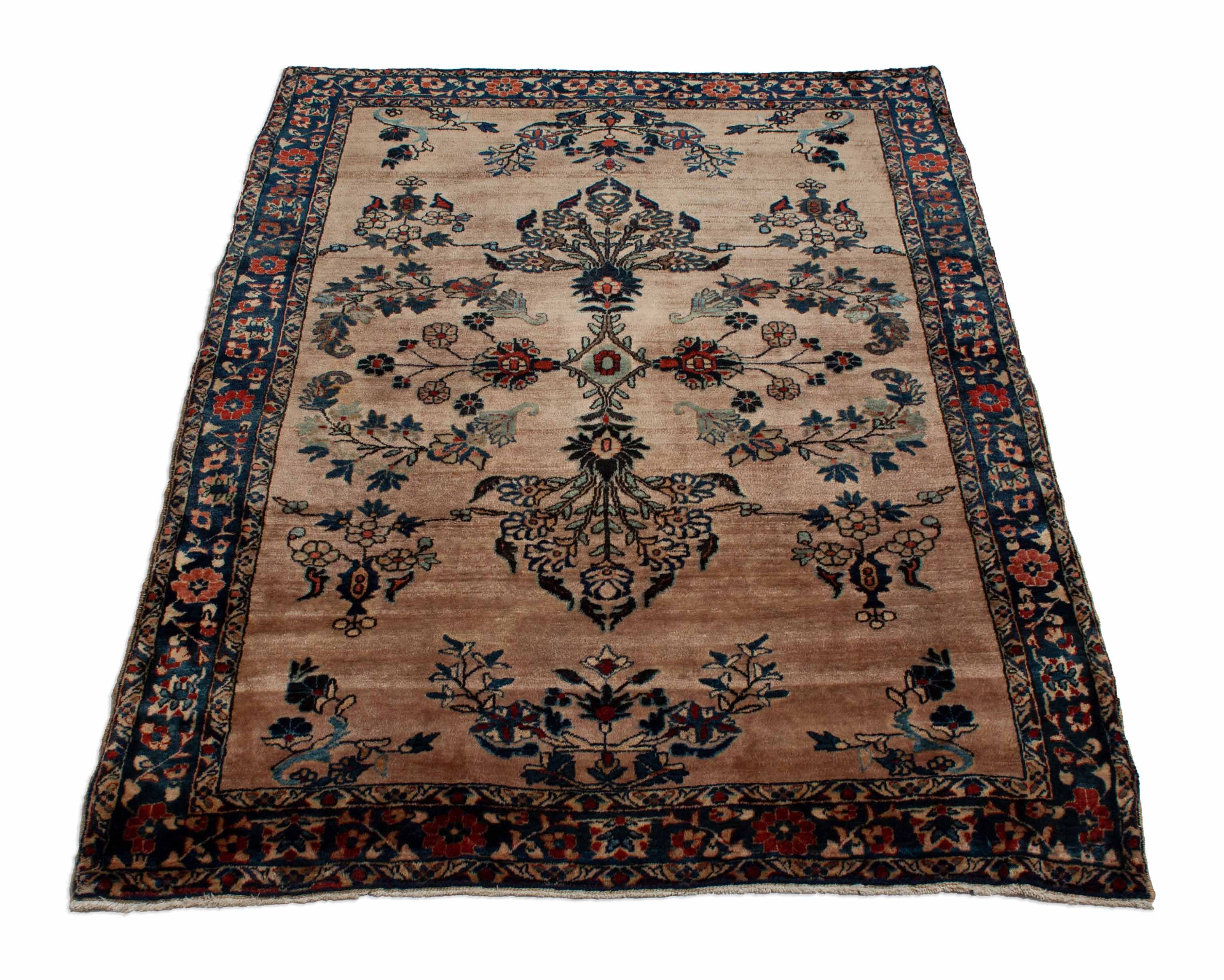 Eine Fotoaufnahme eines Sarough Teppichs.