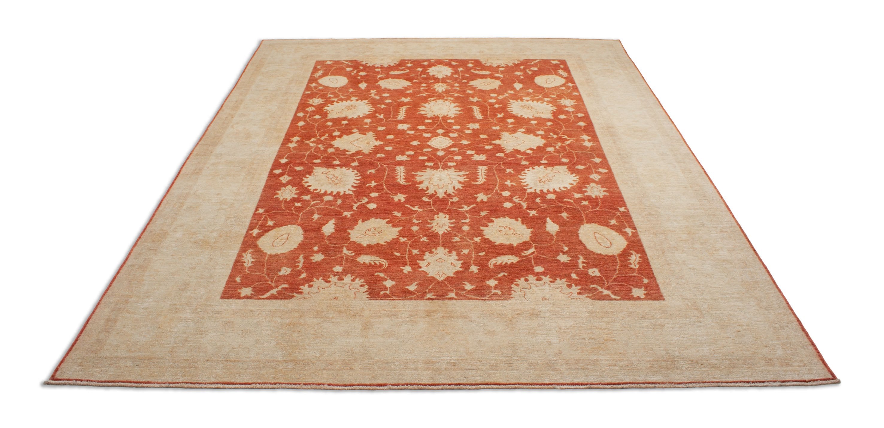 Eine Fotoaufnahme eines Farahan Teppichs.