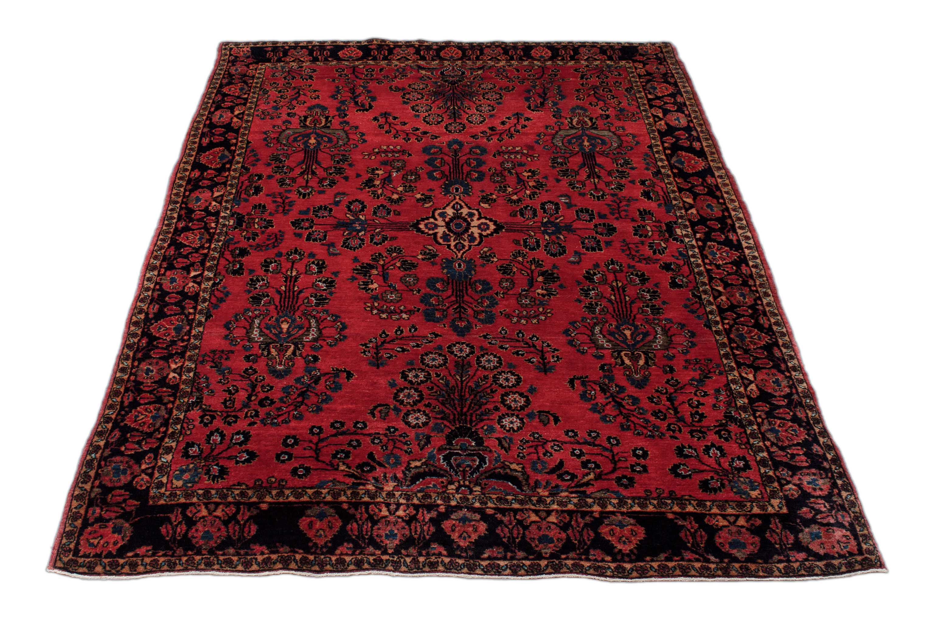 Eine Fotoaufnahme eines Sarough Teppichs.