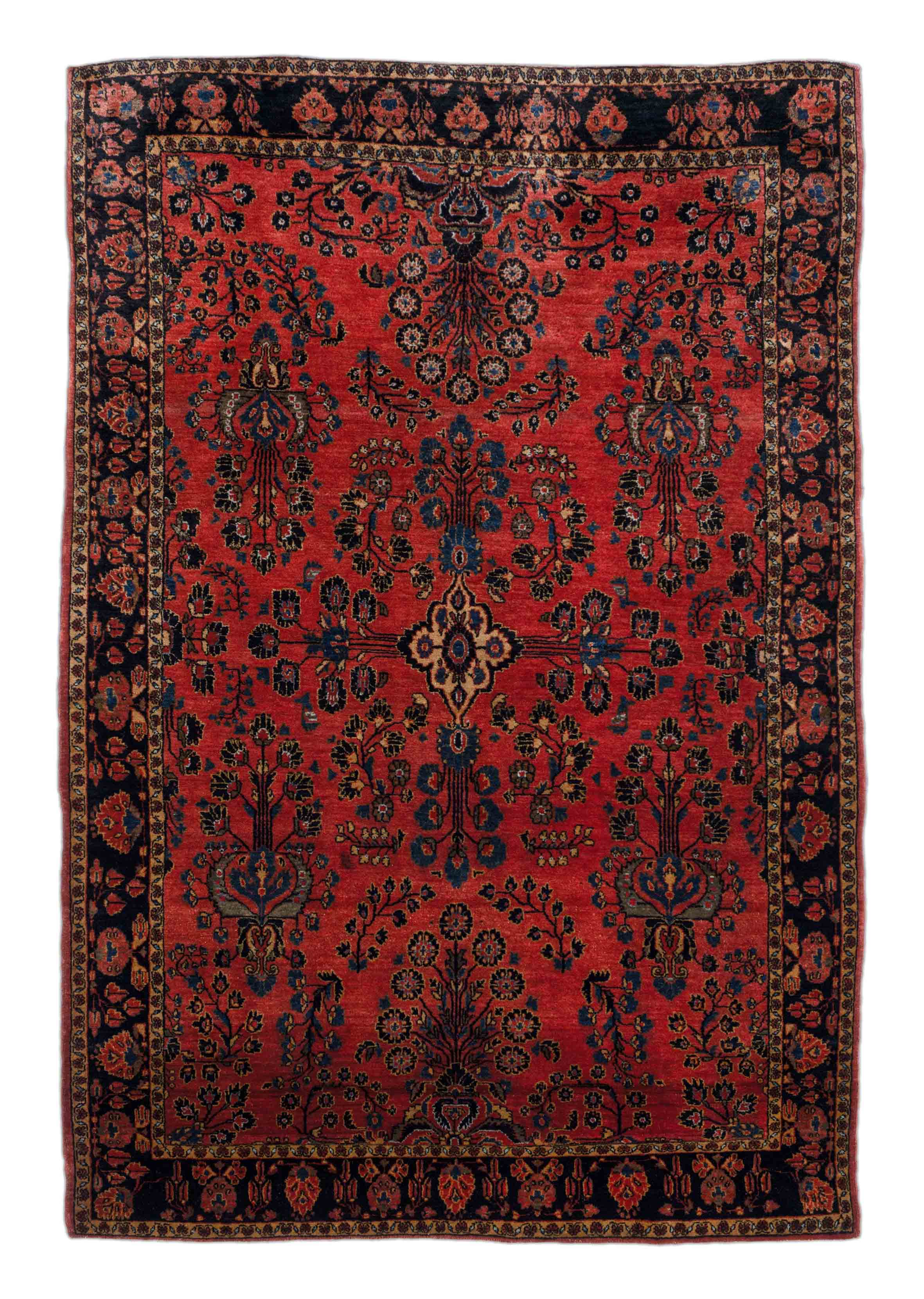 Eine Fotoaufnahme eines Sarough Teppichs.