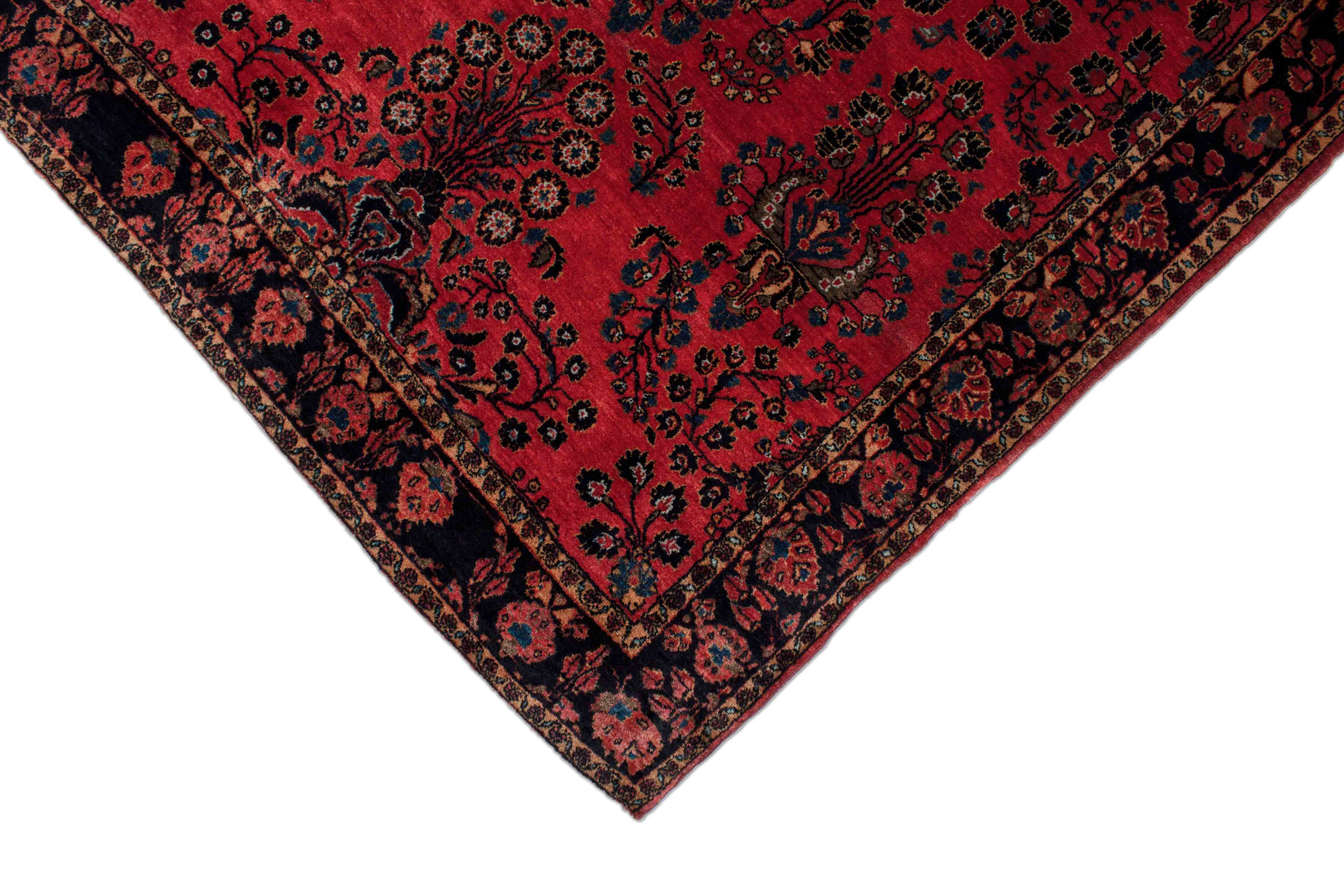 Eine Fotoaufnahme eines Sarough Teppichs.