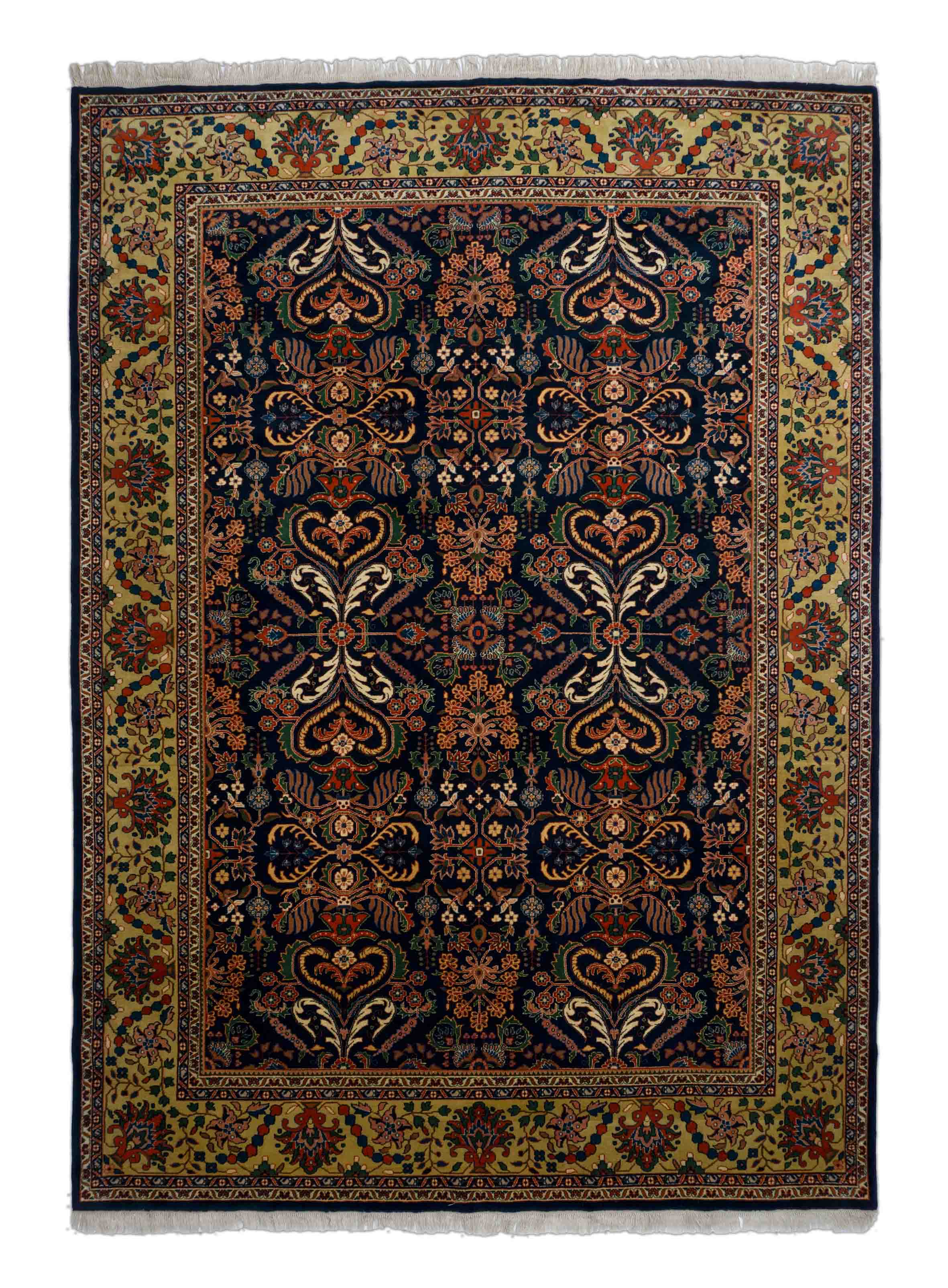 Eine Fotoaufnahme eines Täbriz Teppichs.