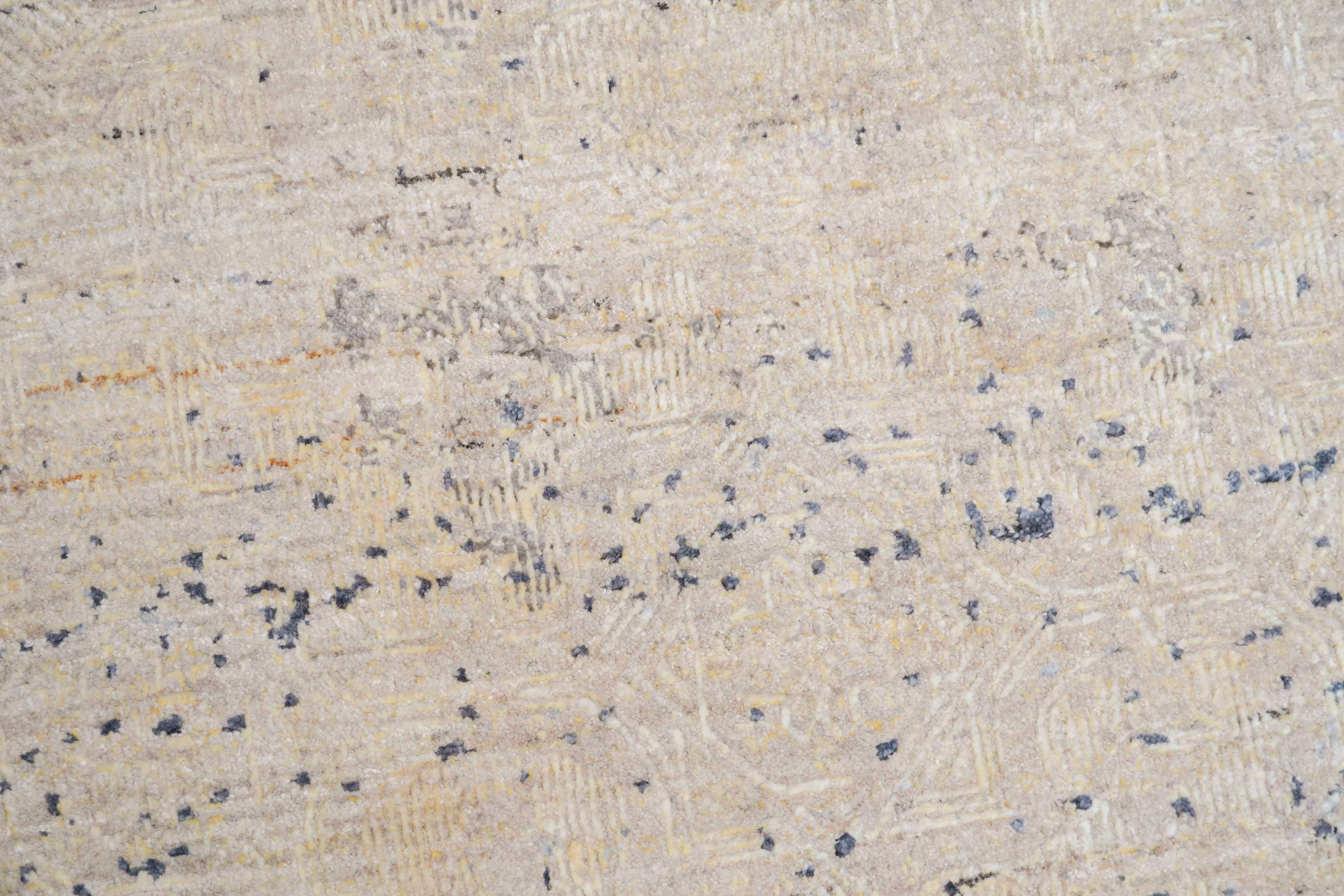 Moderner runder Reflection Teppich in beige, grau und 200 cm x 200 cm groß