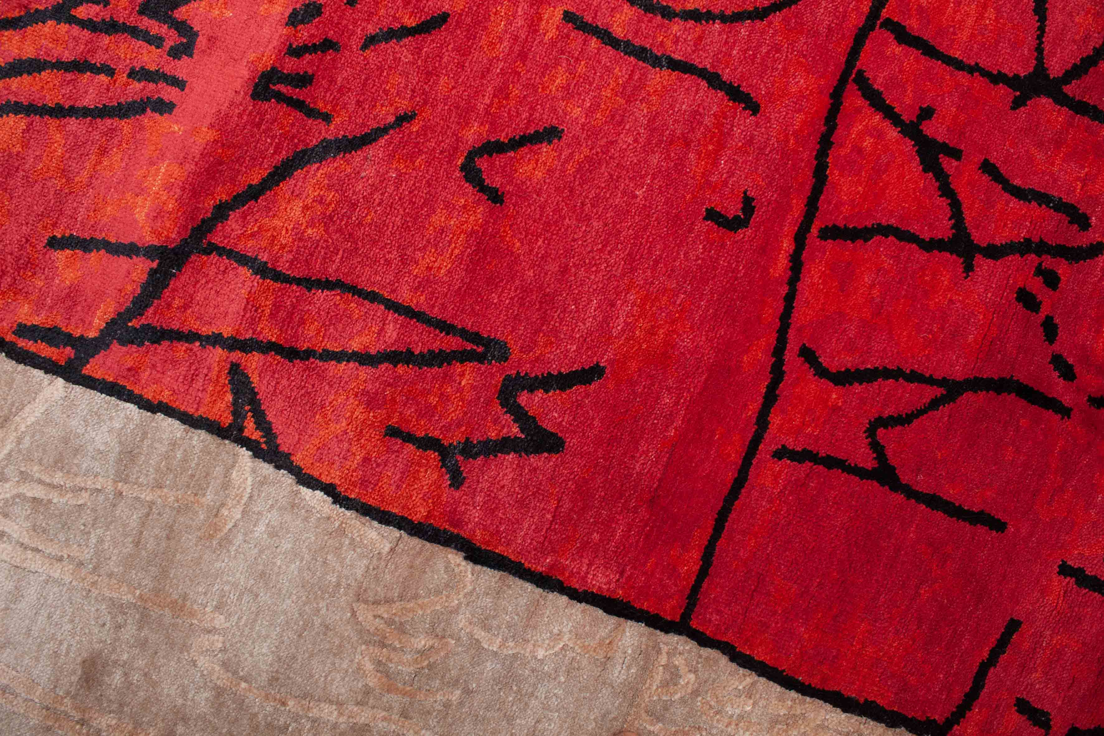 Moderner Mood Teppich in bordeau und 309 cm x 248 cm groß