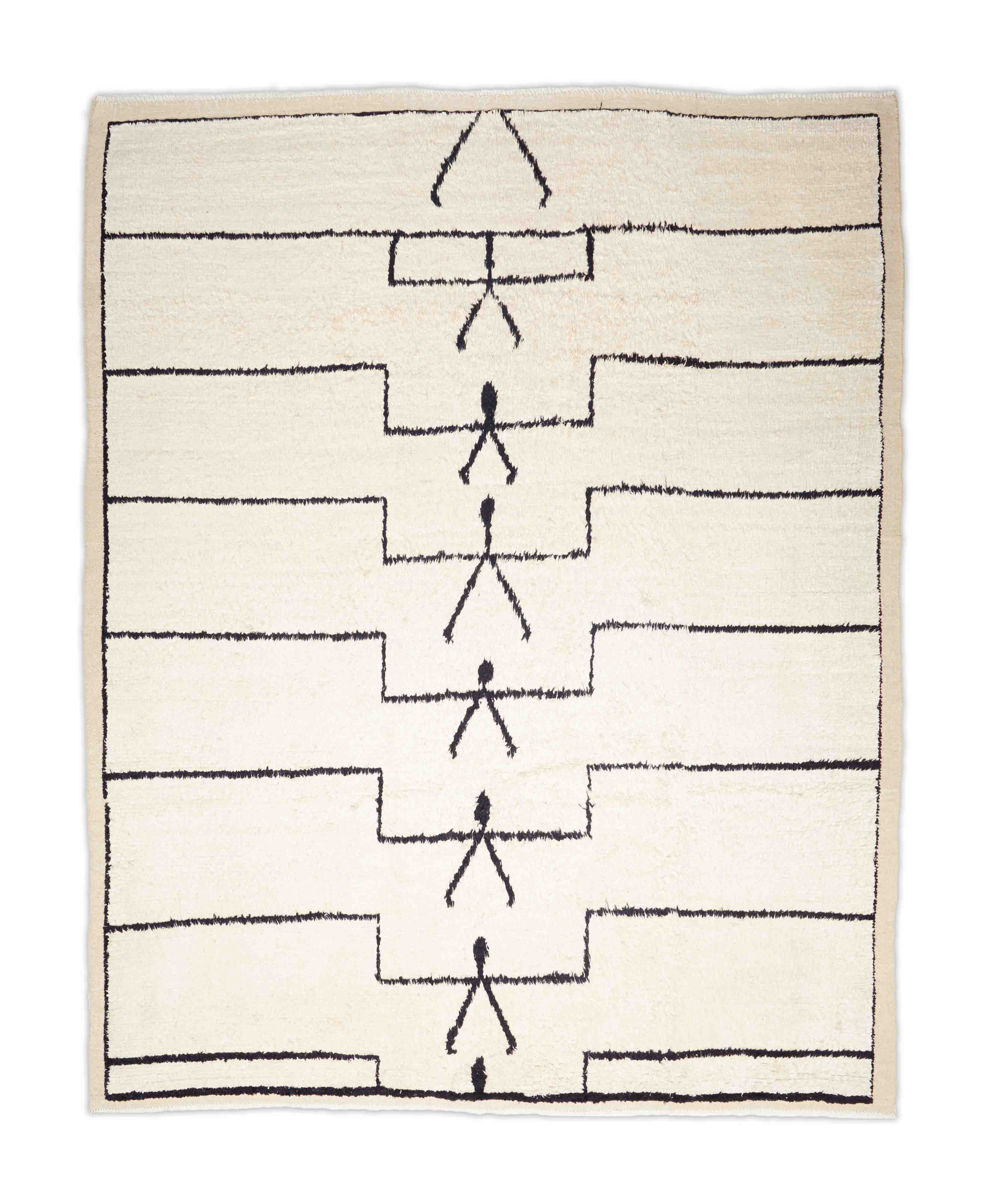 Beni Berber Teppich in beige, schwarz und 316 cm x 254 cm groß