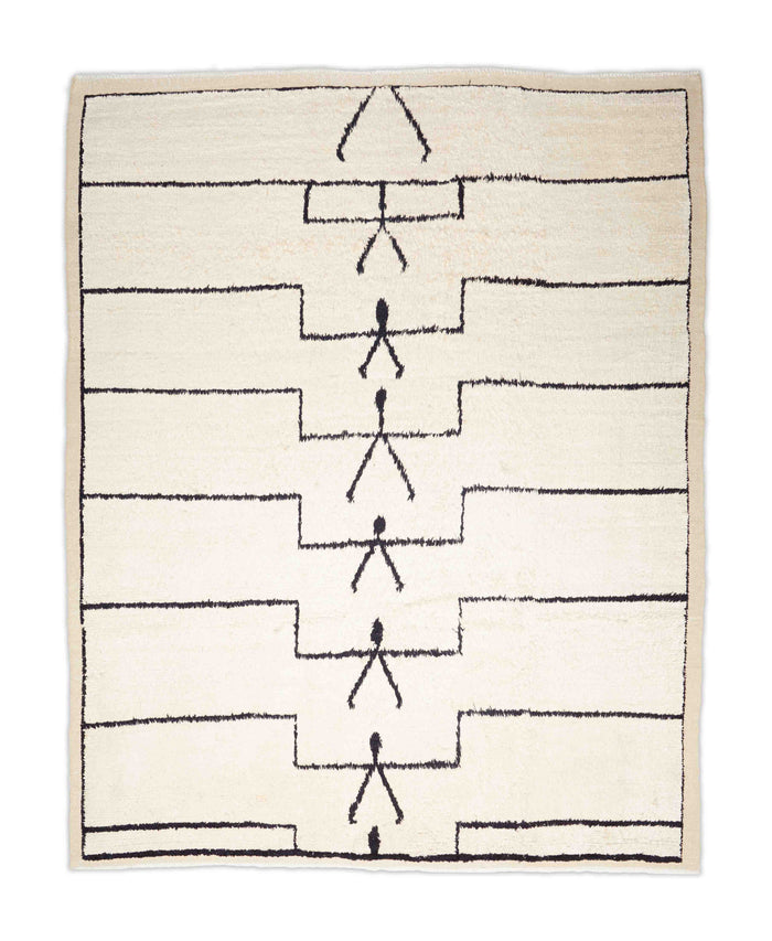 Beni Berber Teppich in beige, schwarz und 316 cm x 254 cm groß