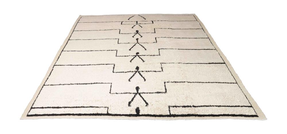 Beni Berber Teppich in beige, schwarz und 316 cm x 254 cm groß