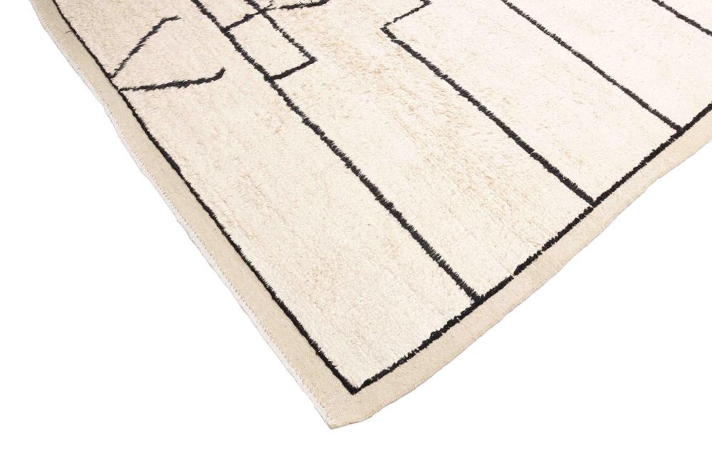 Beni Berber Teppich in beige, schwarz und 316 cm x 254 cm groß