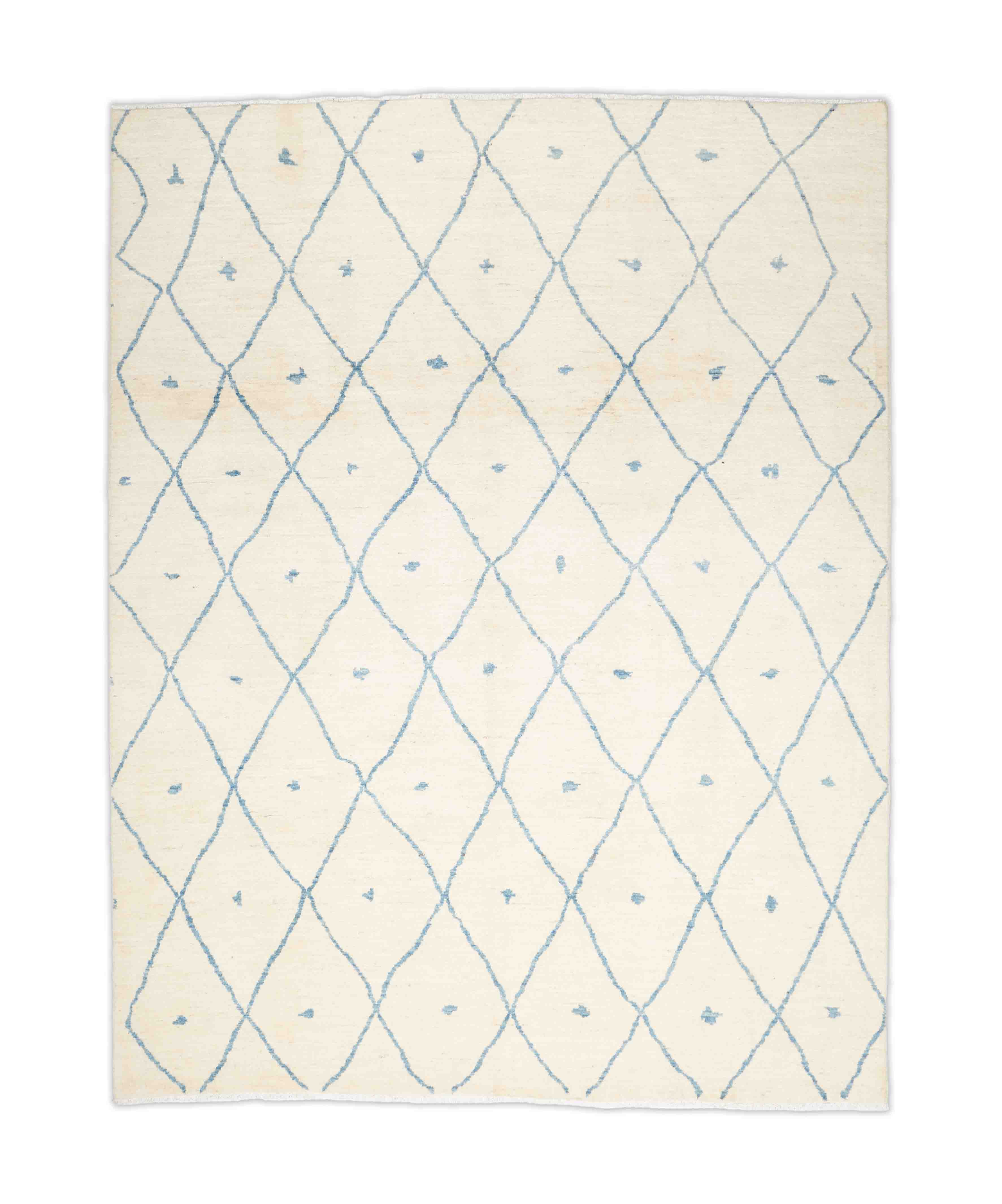 Beni Berber Teppich in Cremeweiß und 292 cm x 228 cm groß