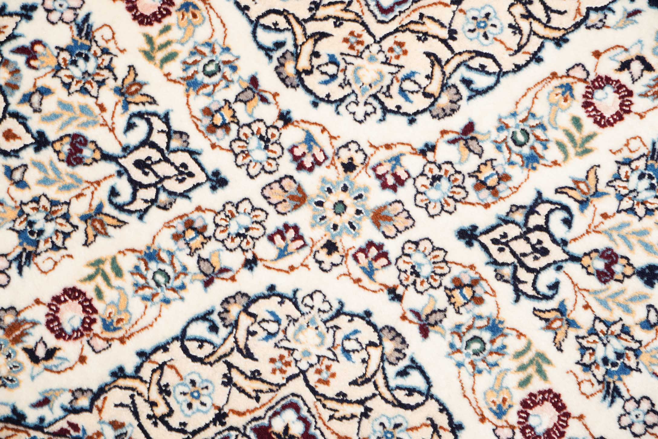 Nain Läufer mit Bordüre, in beige und 140 cm x 49 cm groß