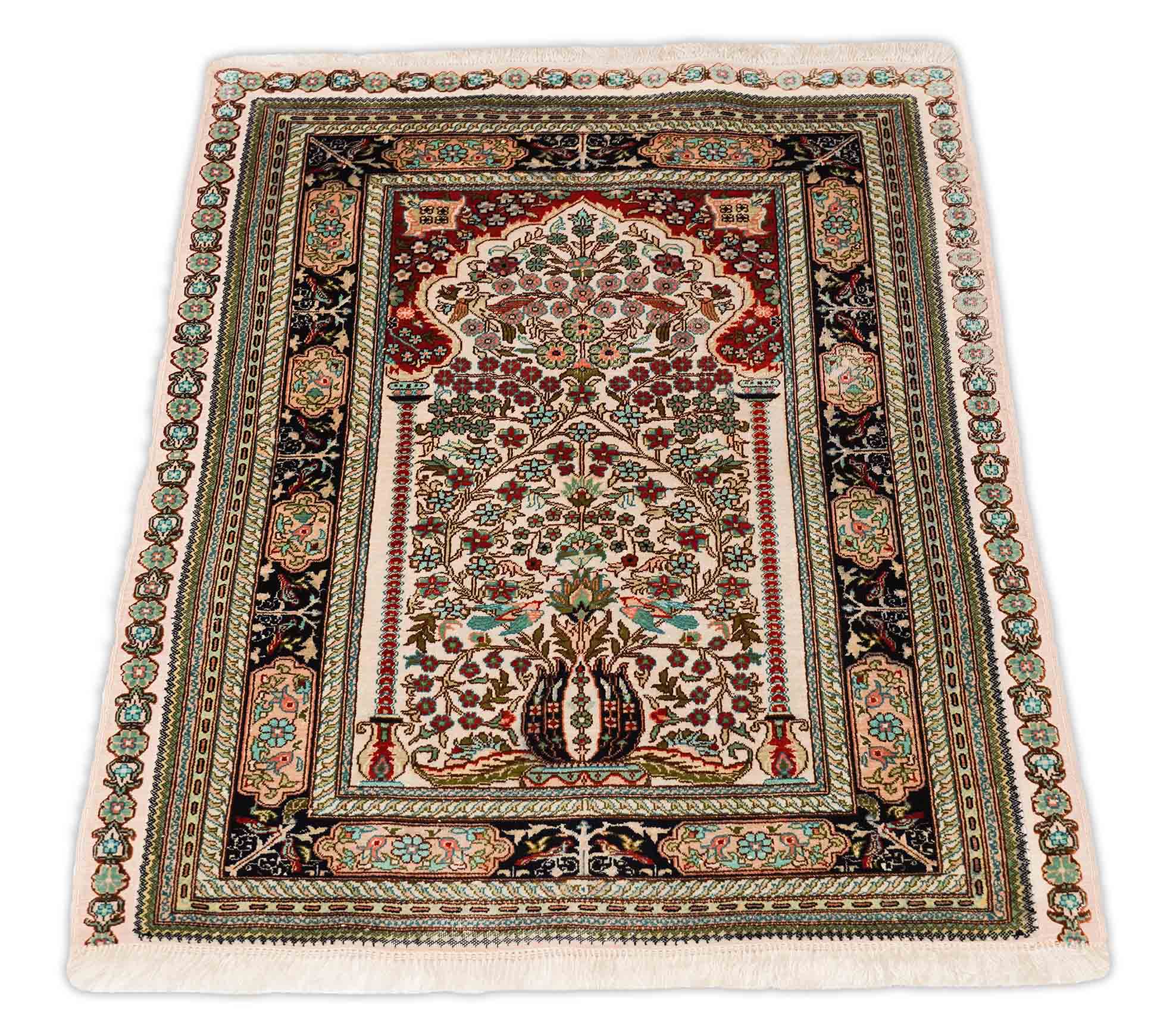 Chinesischer Hereke aus reiner Seide | 90 cm x 60 cm | Nr. 20721