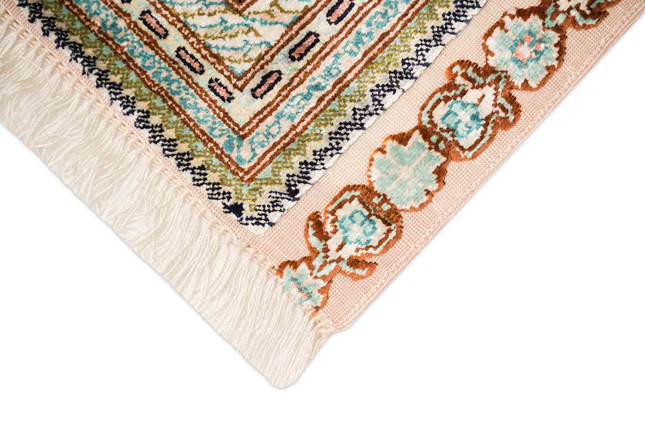 Chinesischer Hereke aus reiner Seide | 90 cm x 60 cm | Nr. 20721