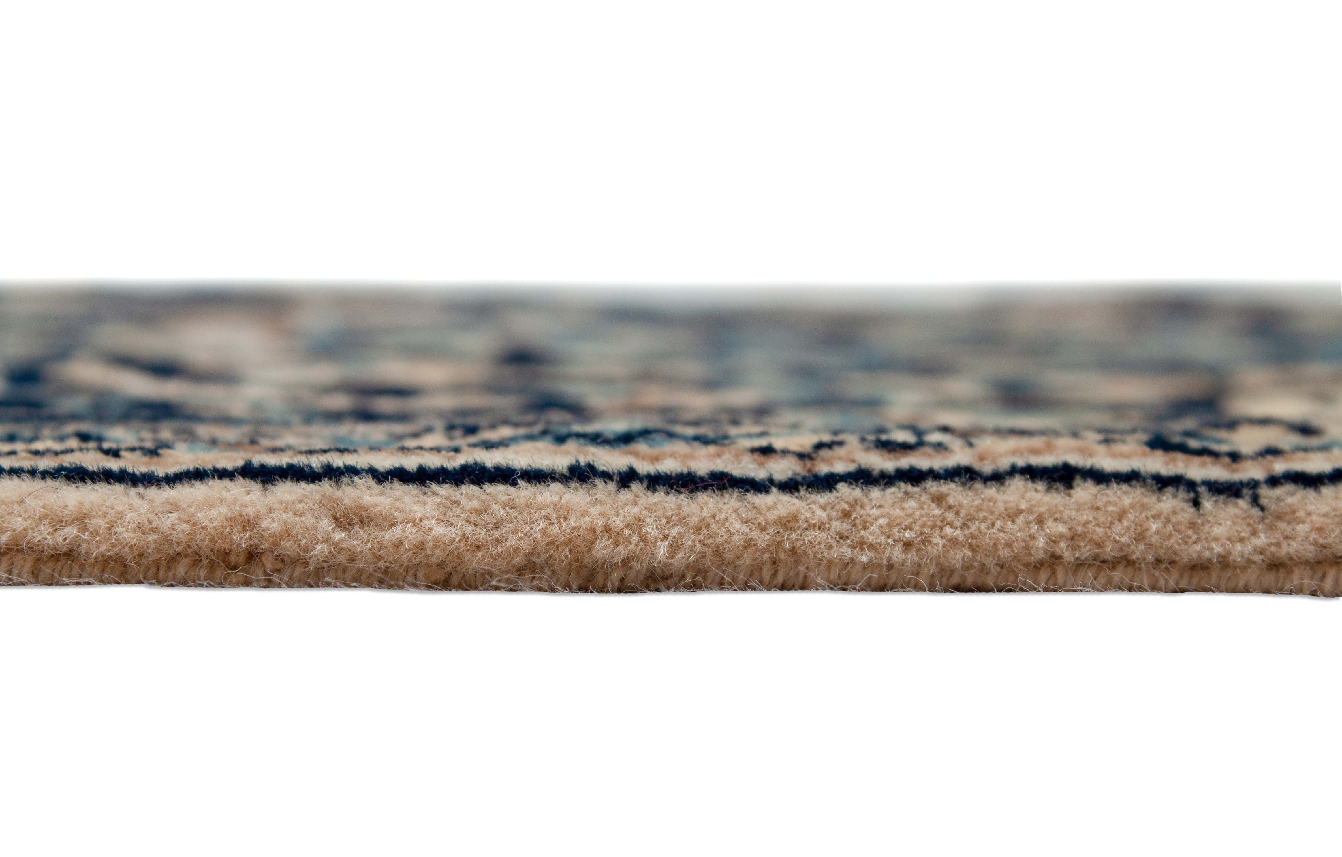 Nain Läufer in dunkelblau, dunkelgrün und 76 cm x 36 cm groß