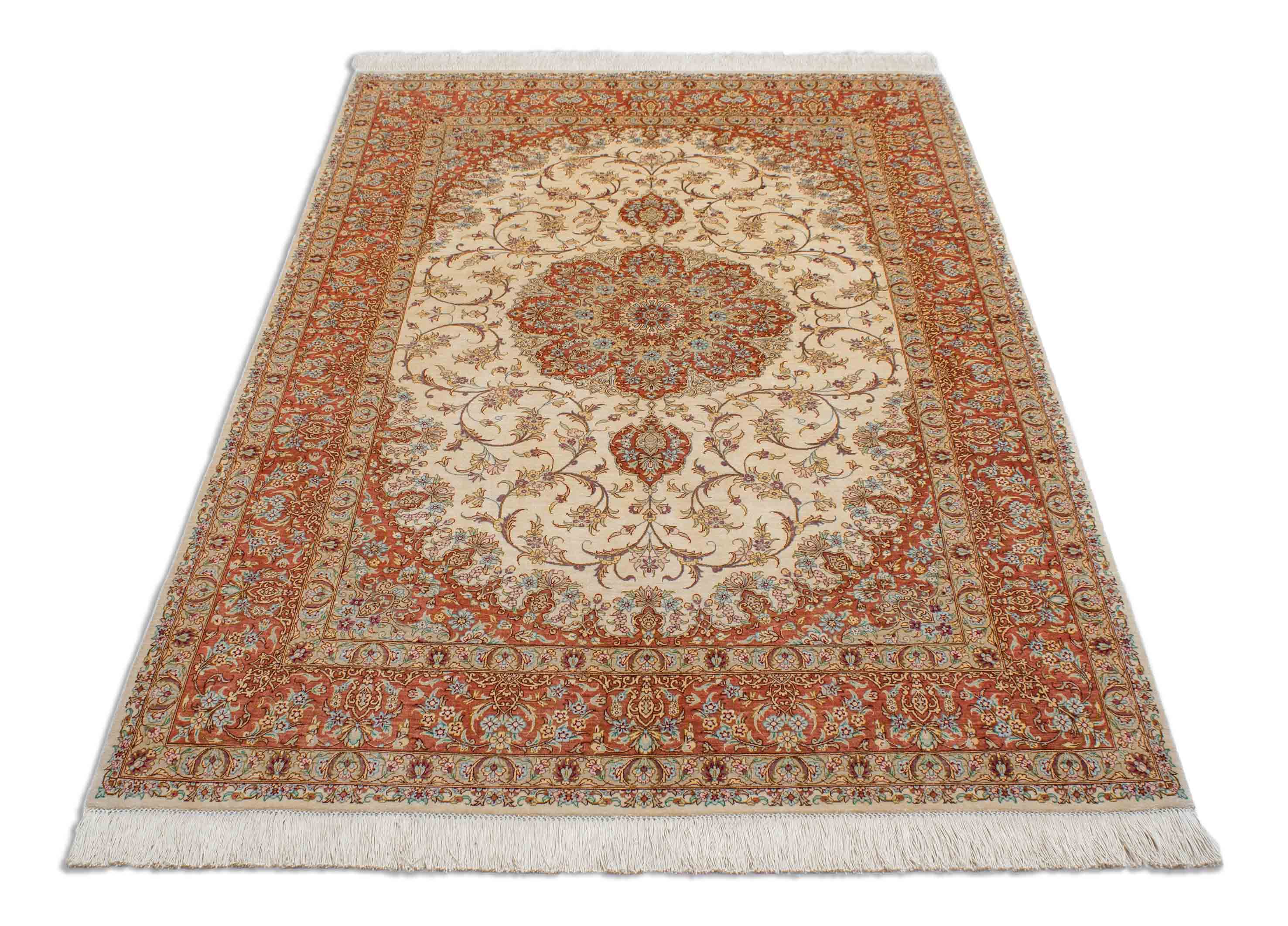 Ghom aus reiner Seide | 196 cm x 133 cm | Nr. 251504