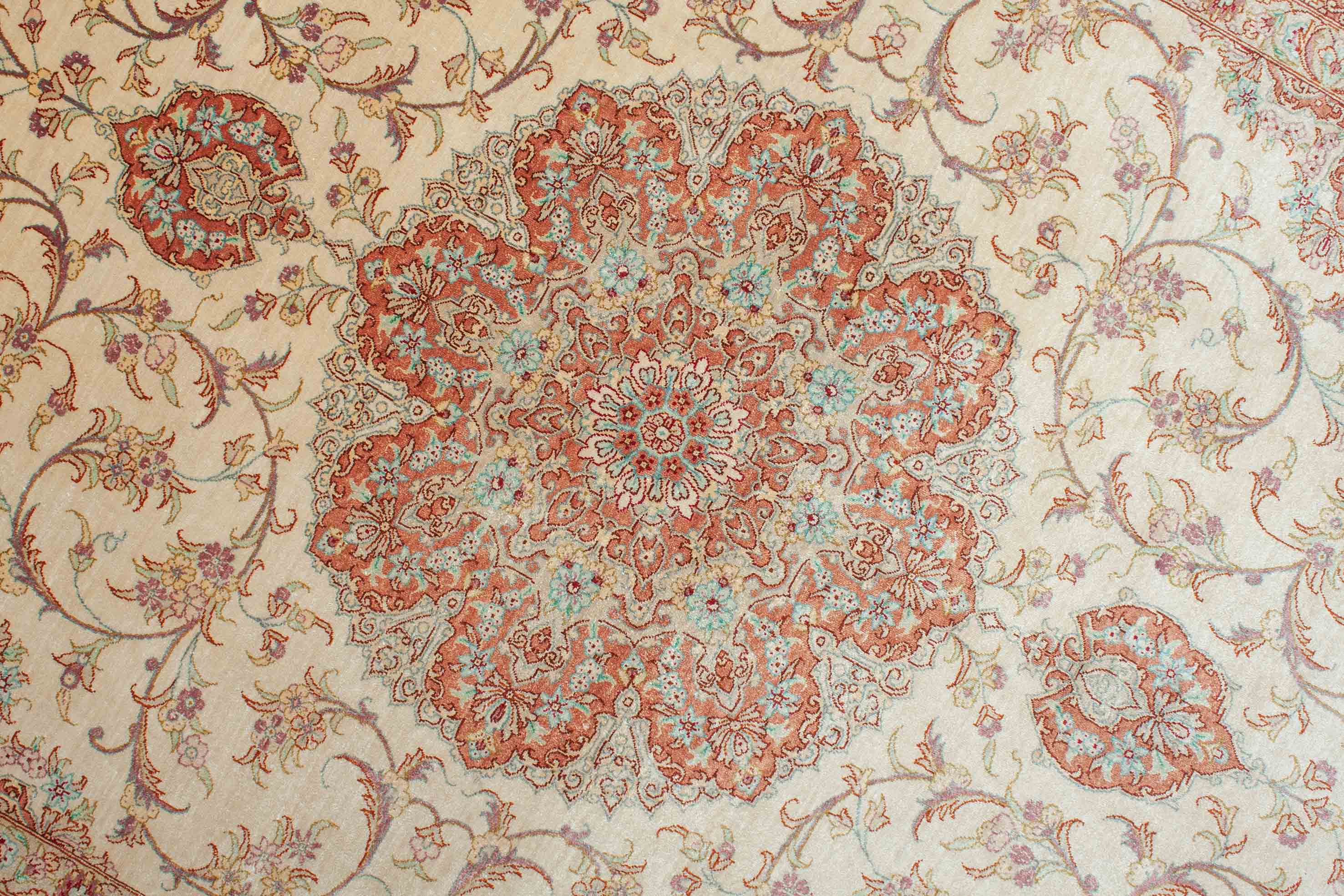 Ghom aus reiner Seide | 196 cm x 133 cm | Nr. 251504