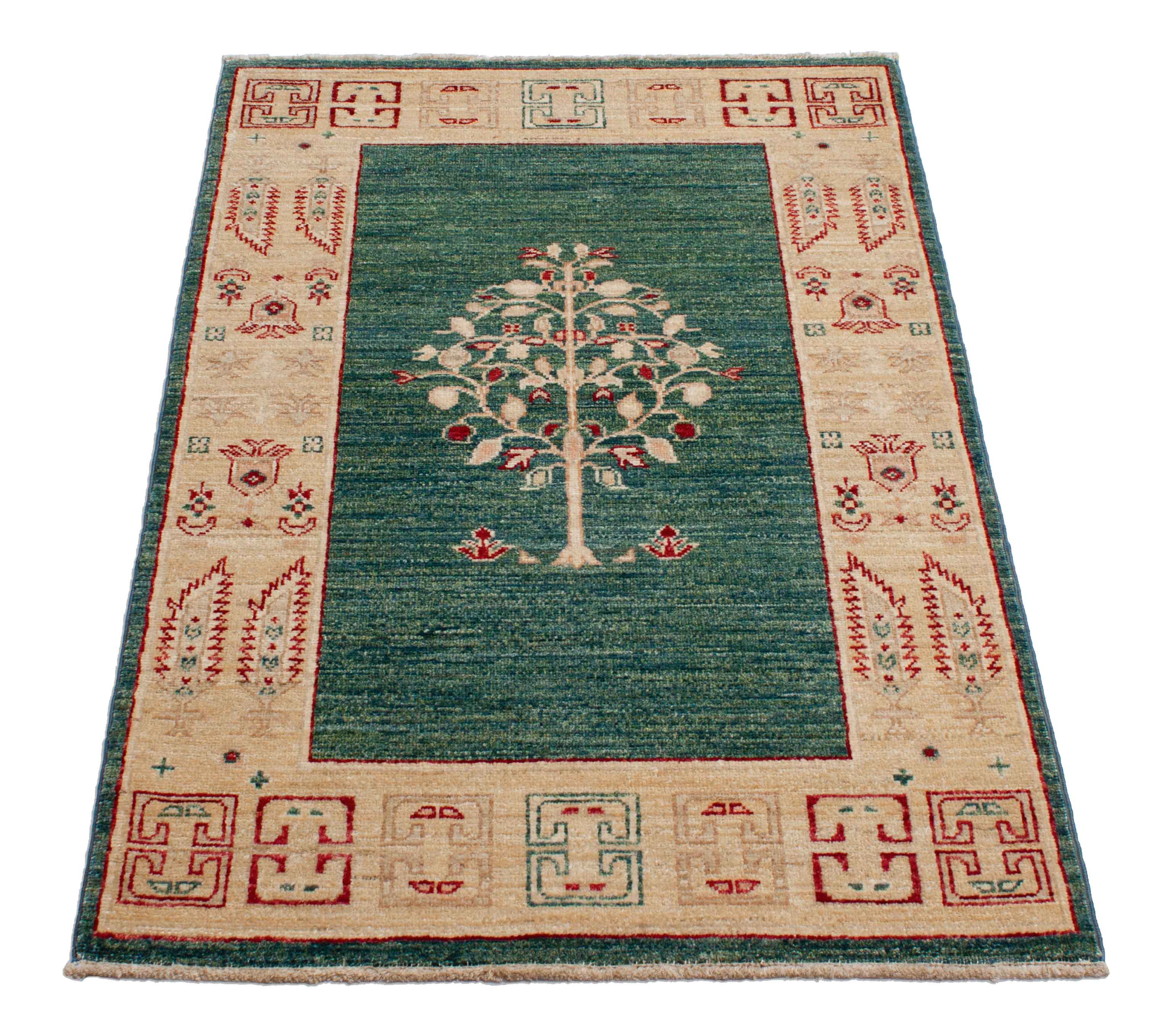 Eine Fotoaufnahme eines Farahan Teppichs.