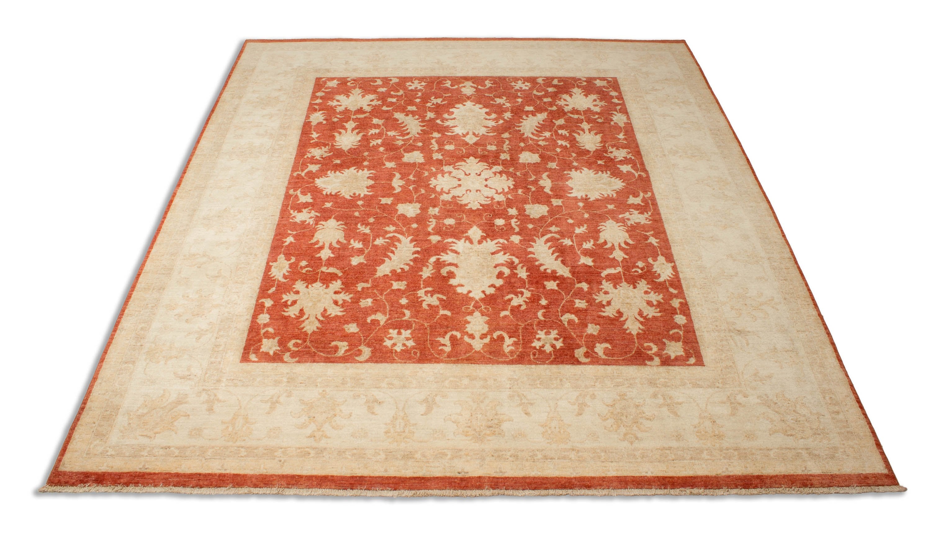 Eine Fotoaufnahme eines Farahan Teppichs.