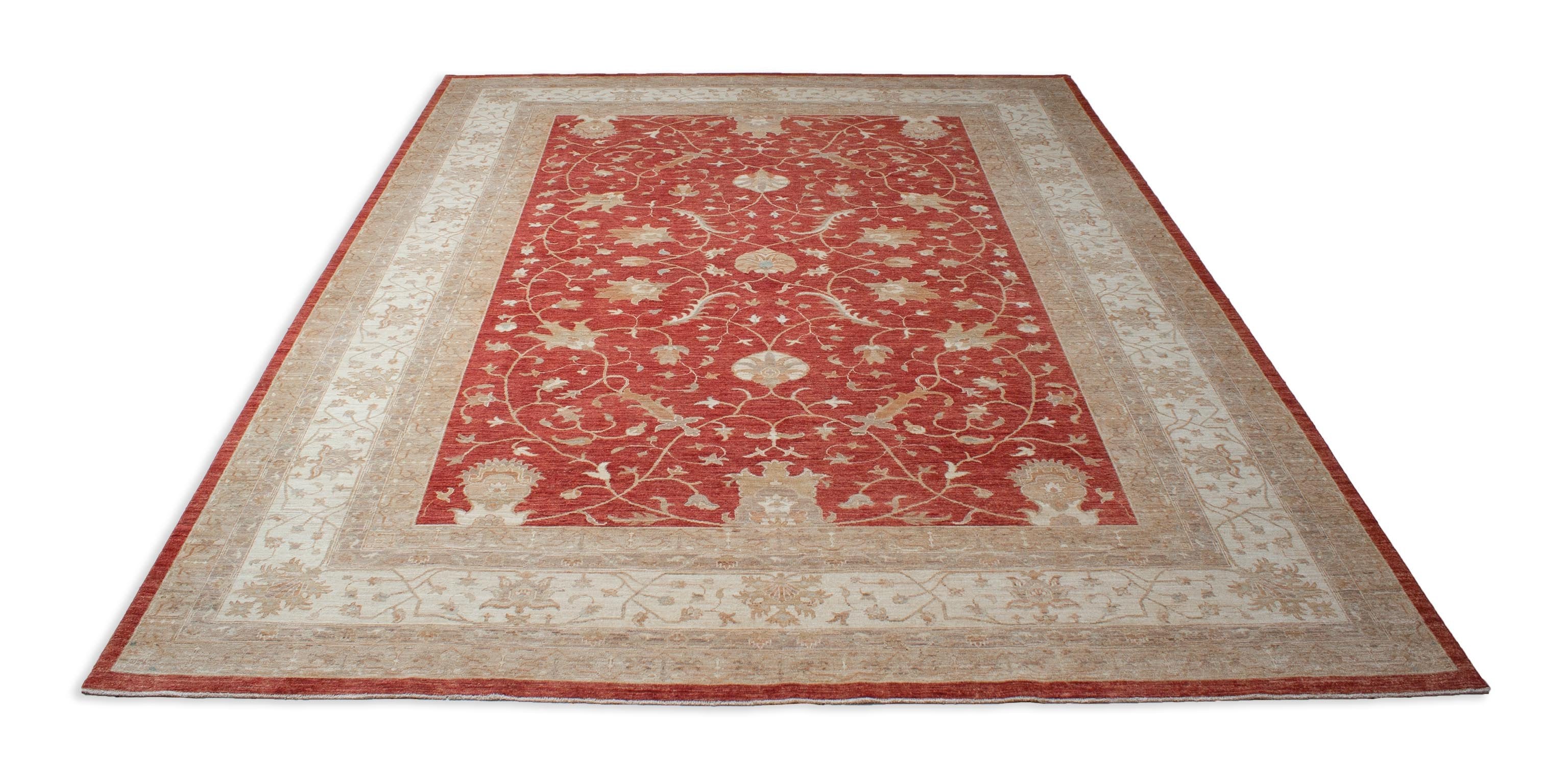 Eine Fotoaufnahme eines Farahan Teppichs.