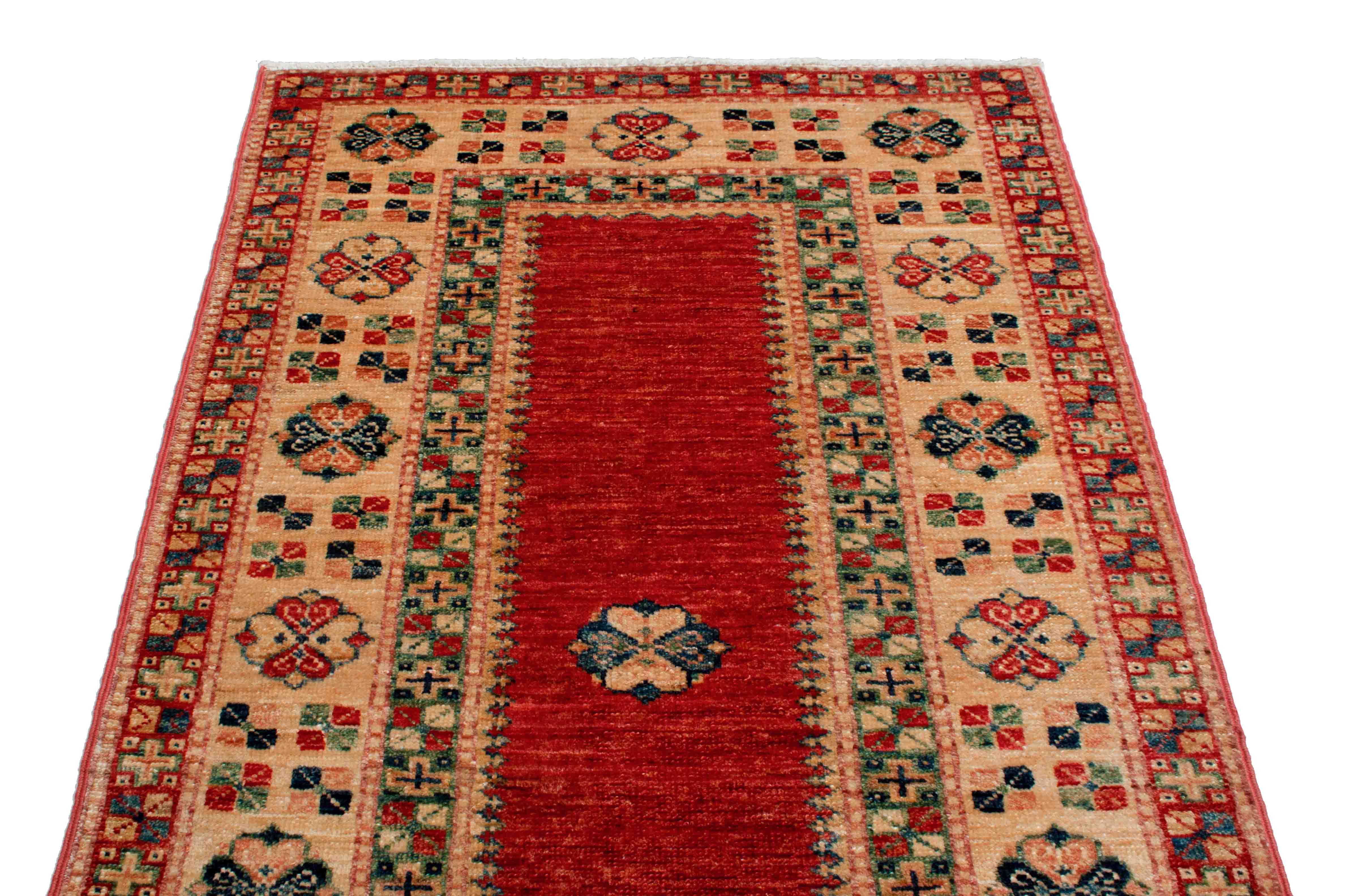 Eine Fotoaufnahme eines Kazak Teppichs.