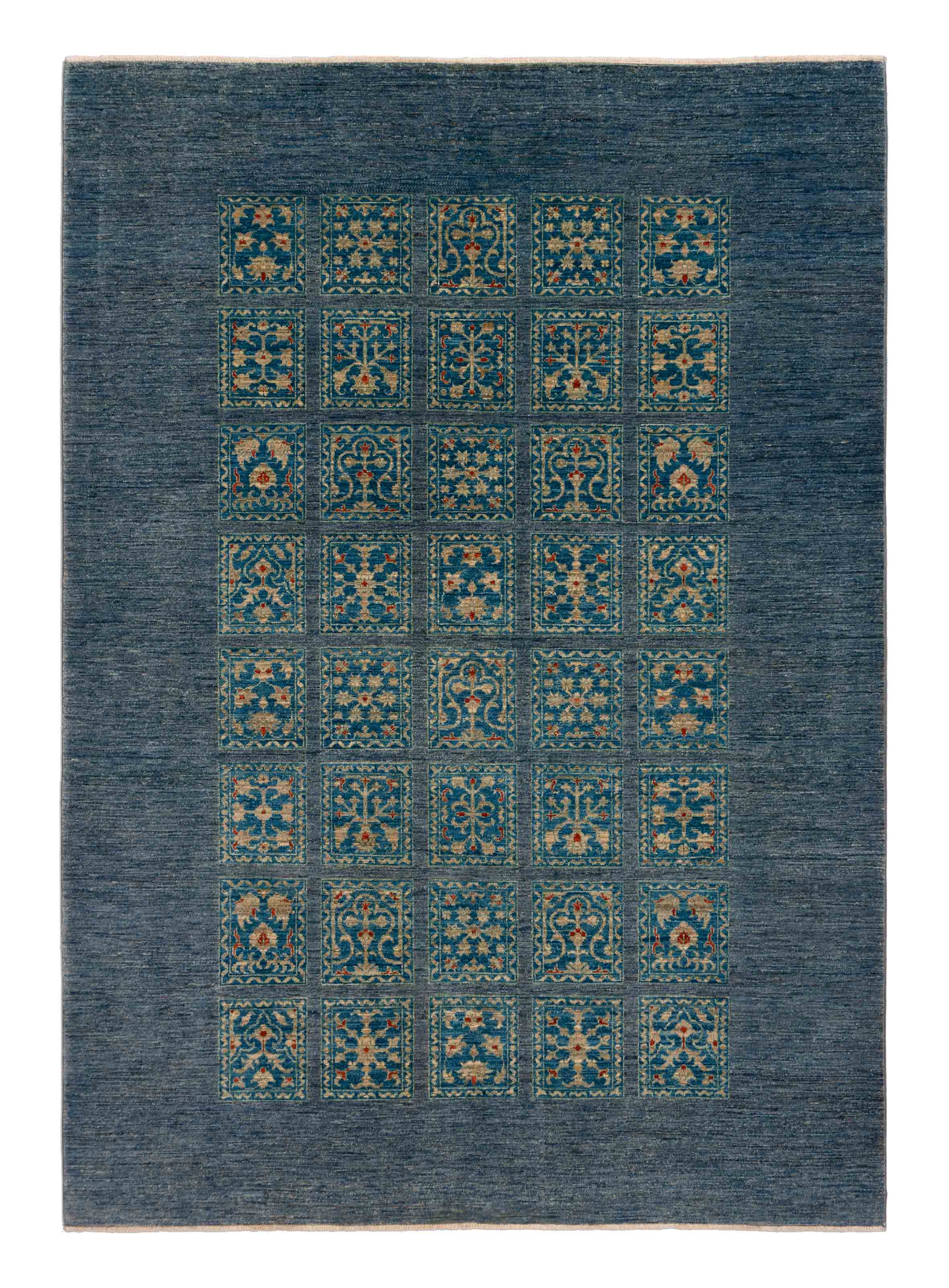 Eine Fotoaufnahme eines Bakhtiari Teppichs.