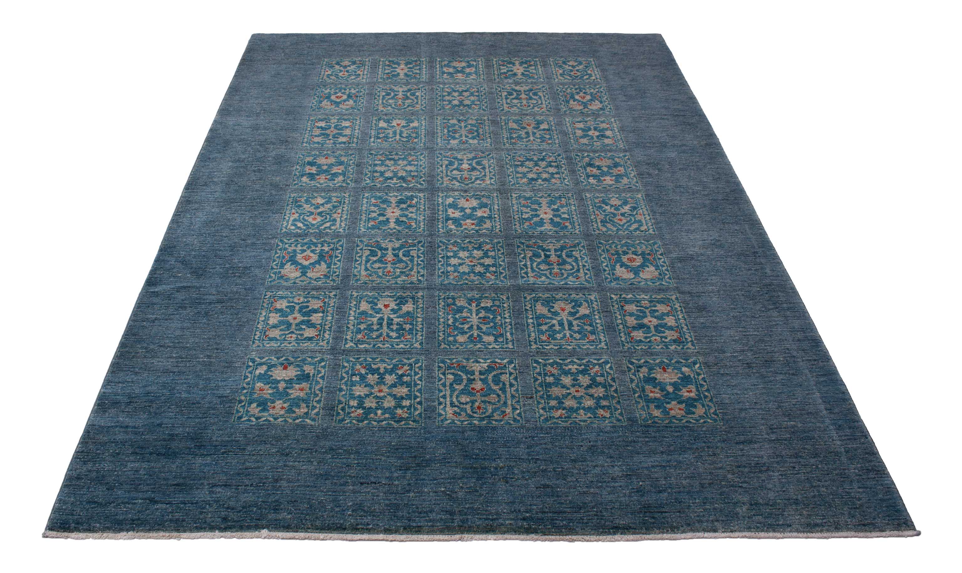 Eine Fotoaufnahme eines Bakhtiari Teppichs.