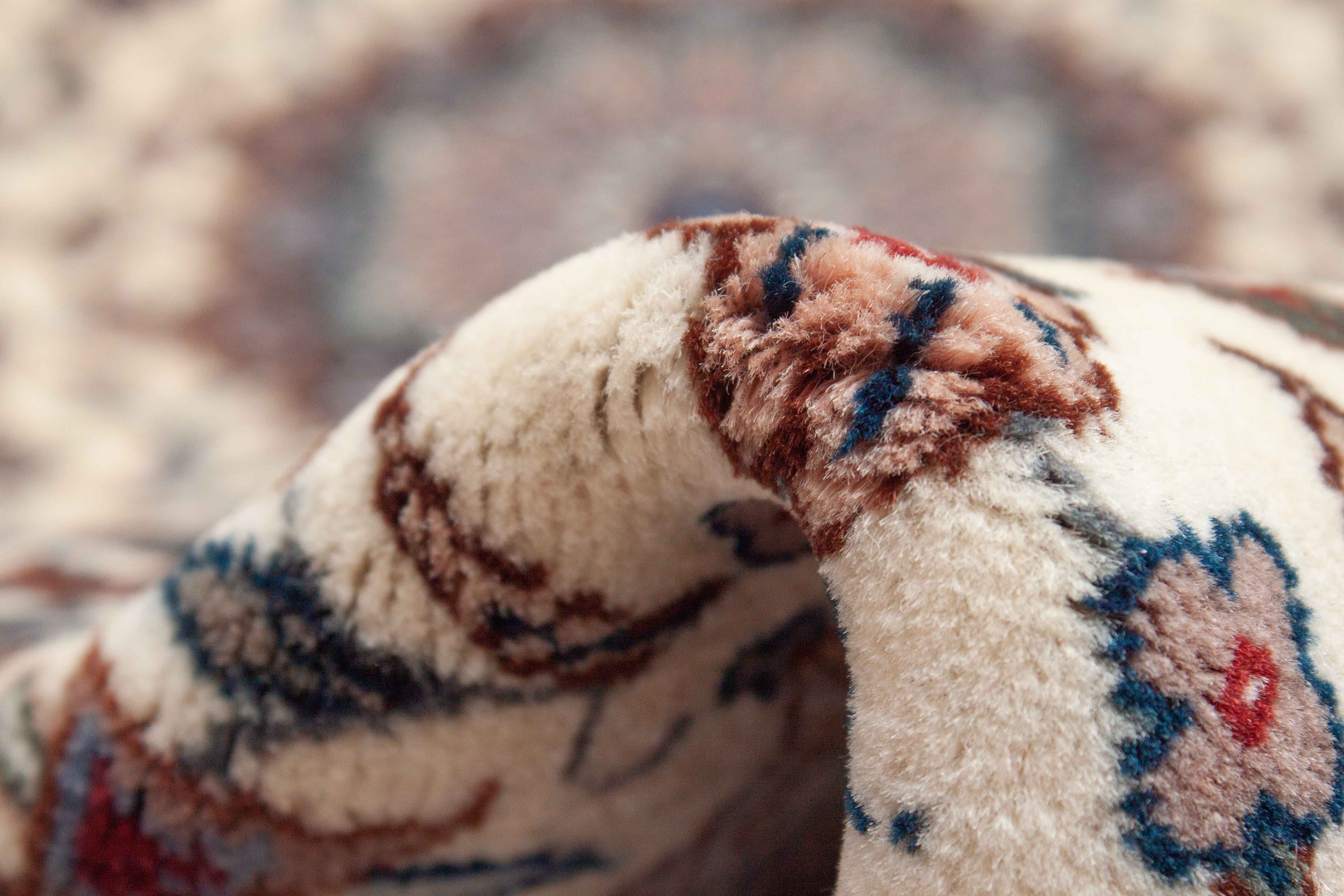 Eine Fotoaufnahme eines Keshan Teppichs.