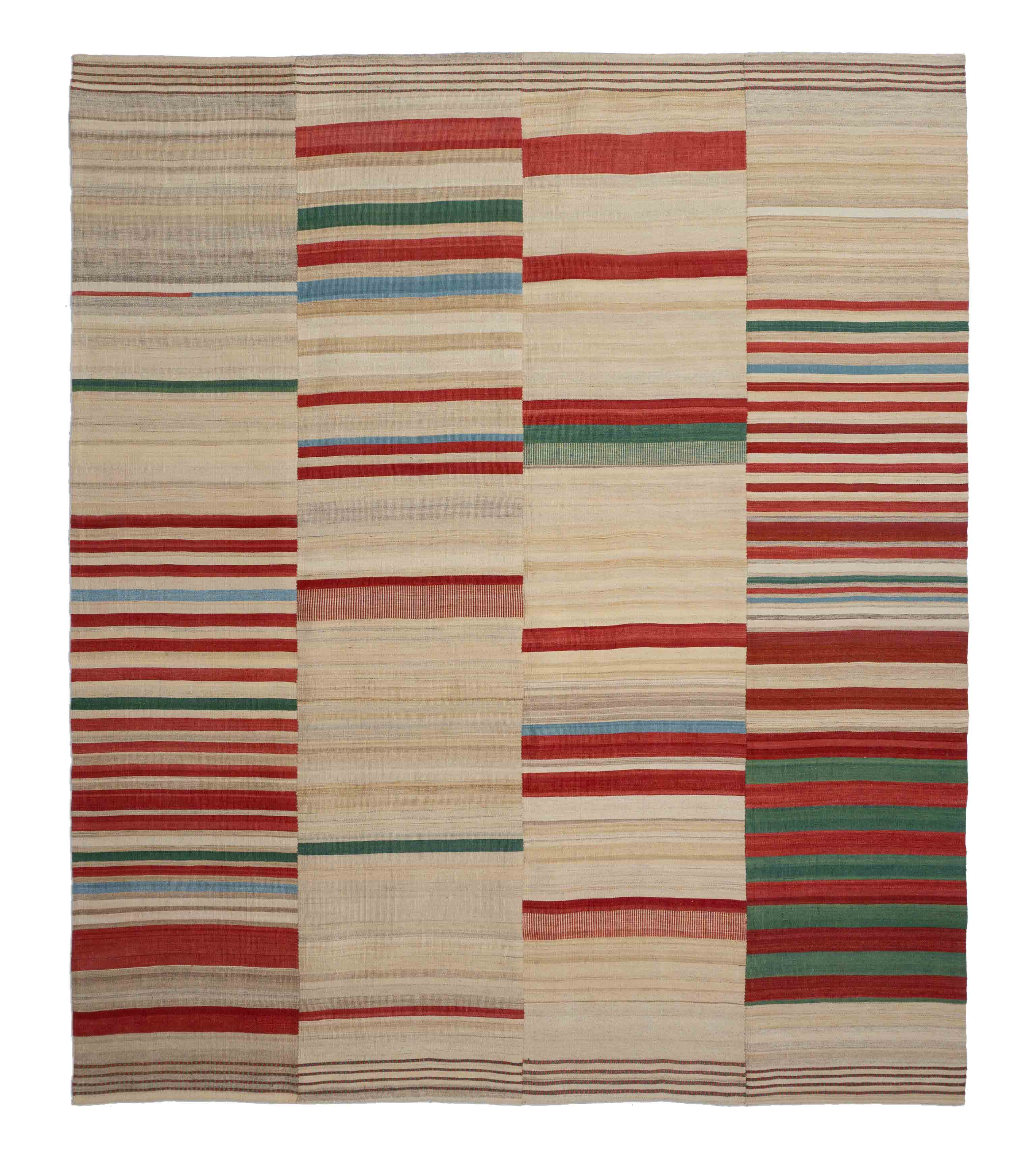 Eine Fotoaufnahme eines Kelim Teppichs.