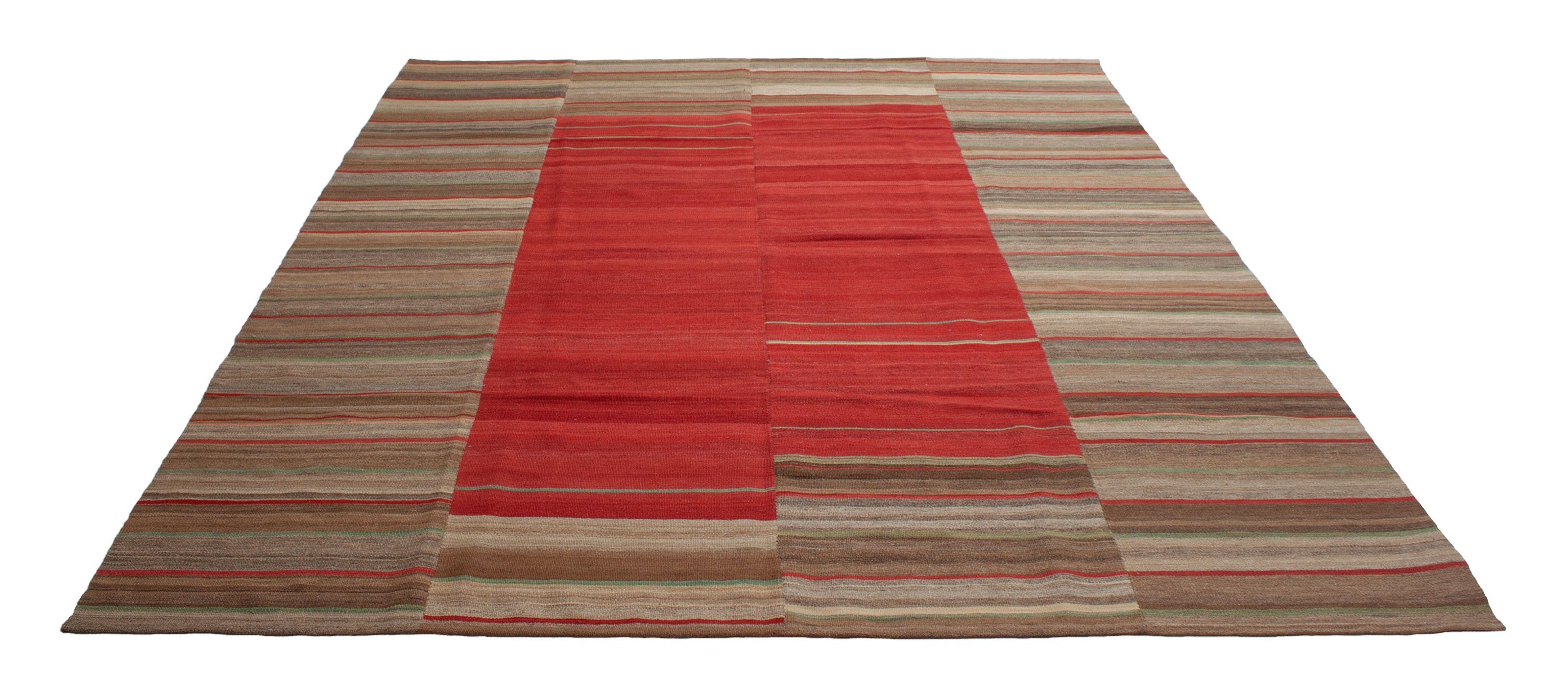 Eine Fotoaufnahme eines Kelim Teppichs.